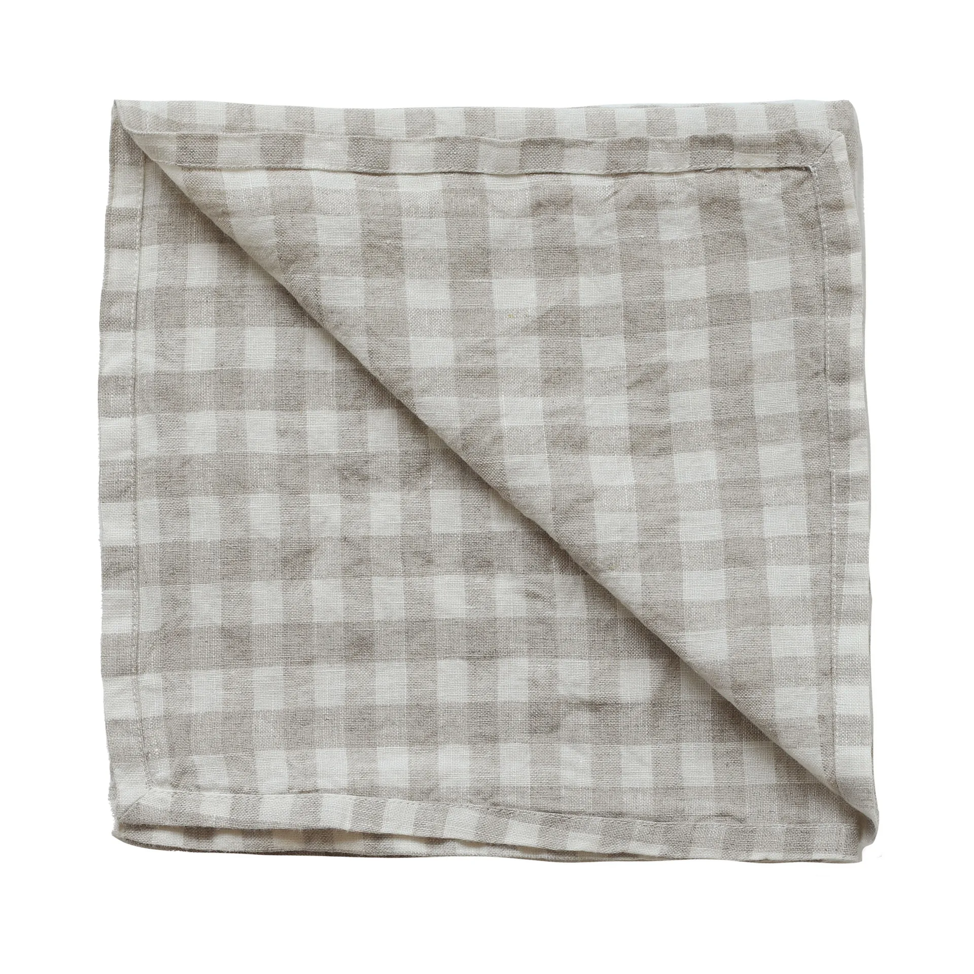 Καρό πετσέτα κουζίνας Gingham 70x50 cm, Natural Tell Me More
