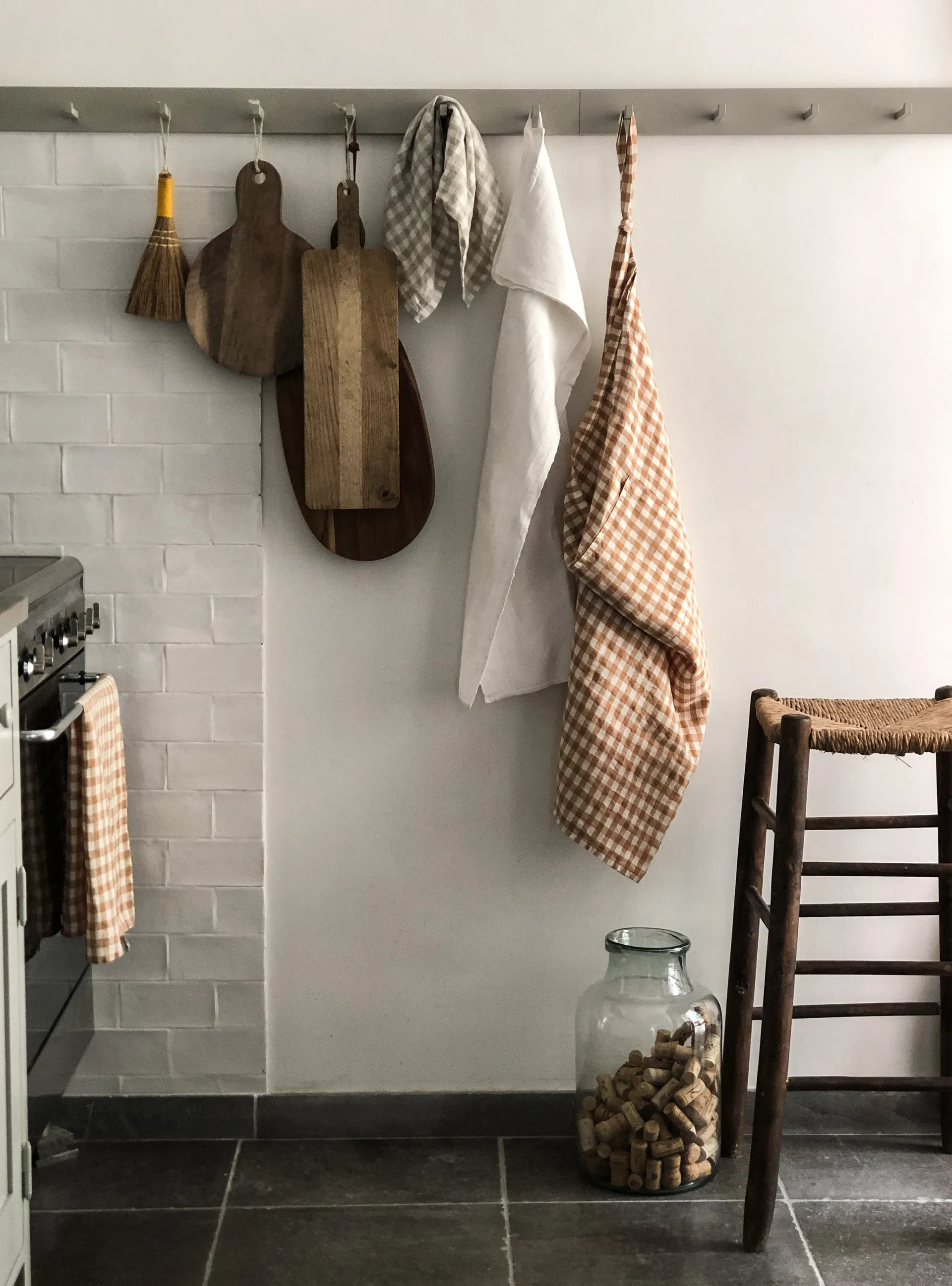 Ποδιά με καρό σχέδιο Gingham 90x75 cm, Biscuit Tell Me More