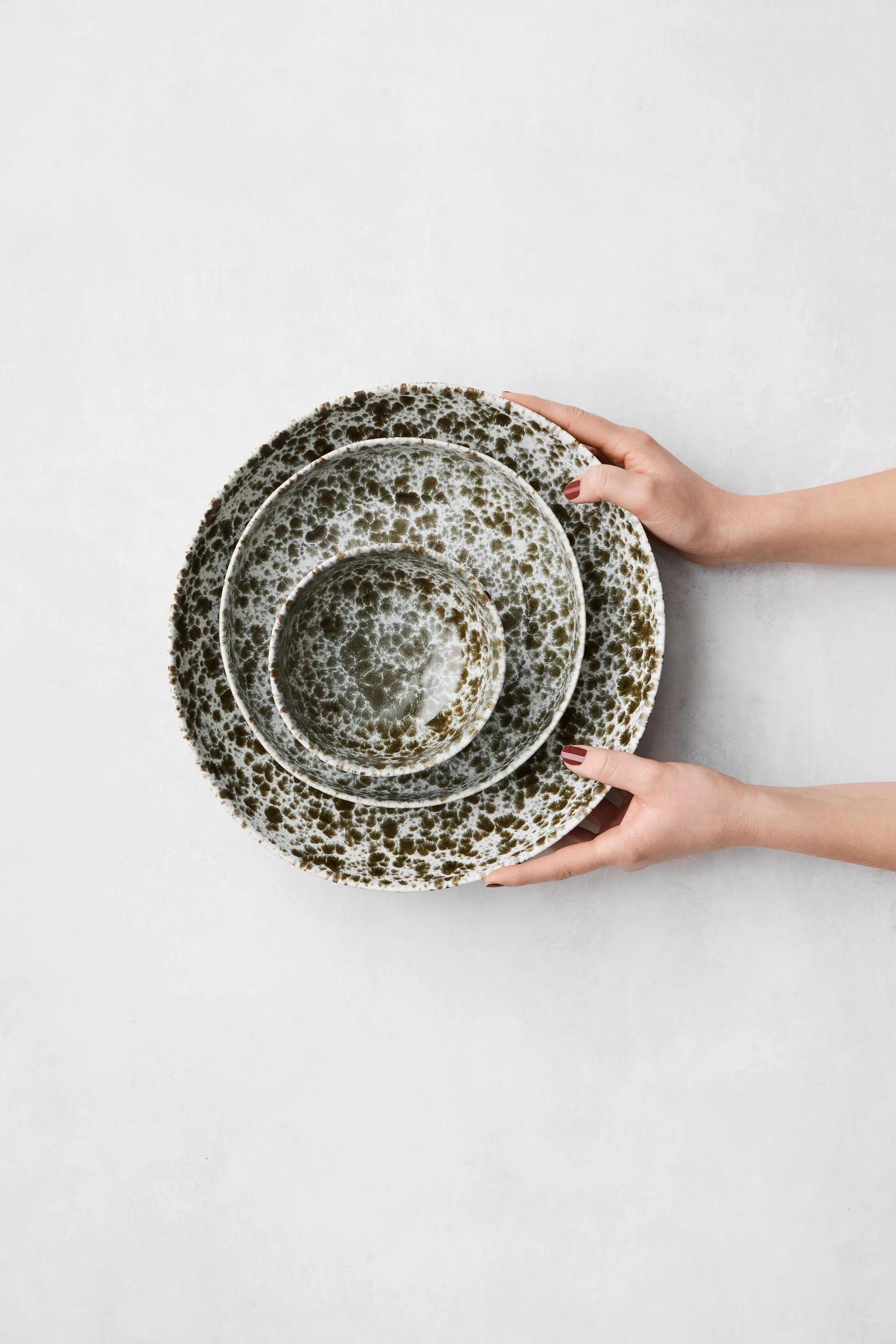 Μεσαίο μπολ σαλάτας Rivoli Ø30 cm, Green splatter Tell Me More