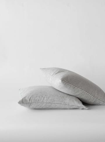 Stonewashed λινή μαξιλαροθήκη 60x50 cm συσκευασία 2 τεμαχίων - Γκρι-λευκό - Tell Me More