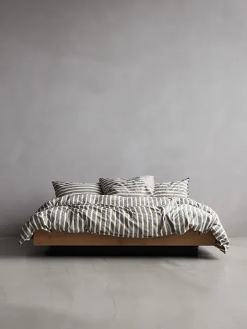 Tell Me More ριγέ παπλωματοθήκη βαμβάκι
 - Ελιά, 240x220 εκ. - Tell Me More