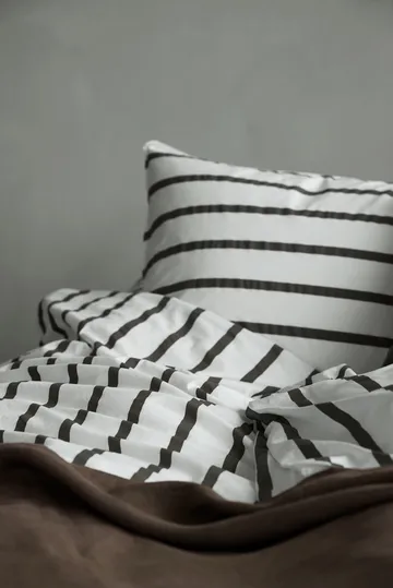 Tell Me More ριγέ παπλωματοθήκη βαμβάκι
 - Taupe, 220x220 εκ. - Tell Me More