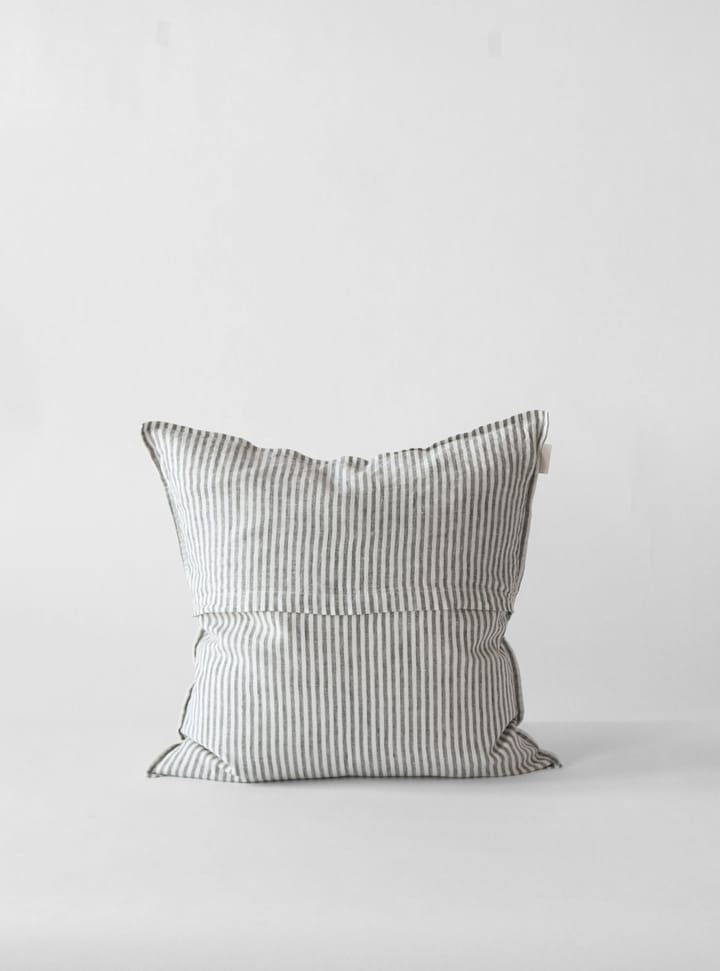 Washed κάλυμμα μαξιλαριού λινό 50x50 cm, Γκρι-λευκό Tell Me More