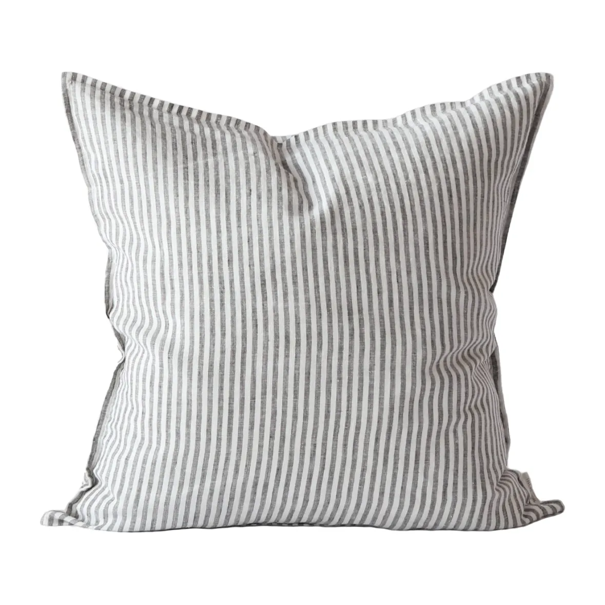 Washed linen διακοσμητική μαξιλαροθήκη 50x50 εκ., Γκρι-λευκό Tell Me More