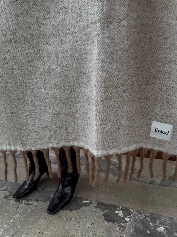 Fridh κουβέρτα mohair - Καφέ-εκρού, 130x170 εκ. - Tinted