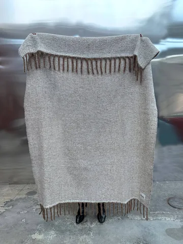 Fridh κουβέρτα mohair - Καφέ-εκρού, 130x170 εκ. - Tinted