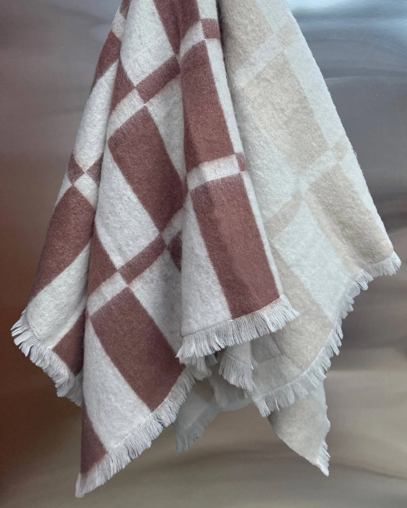 Hallin κουβέρτα mohair, Εκρού-σκουριά, 130x170 εκ. Tinted