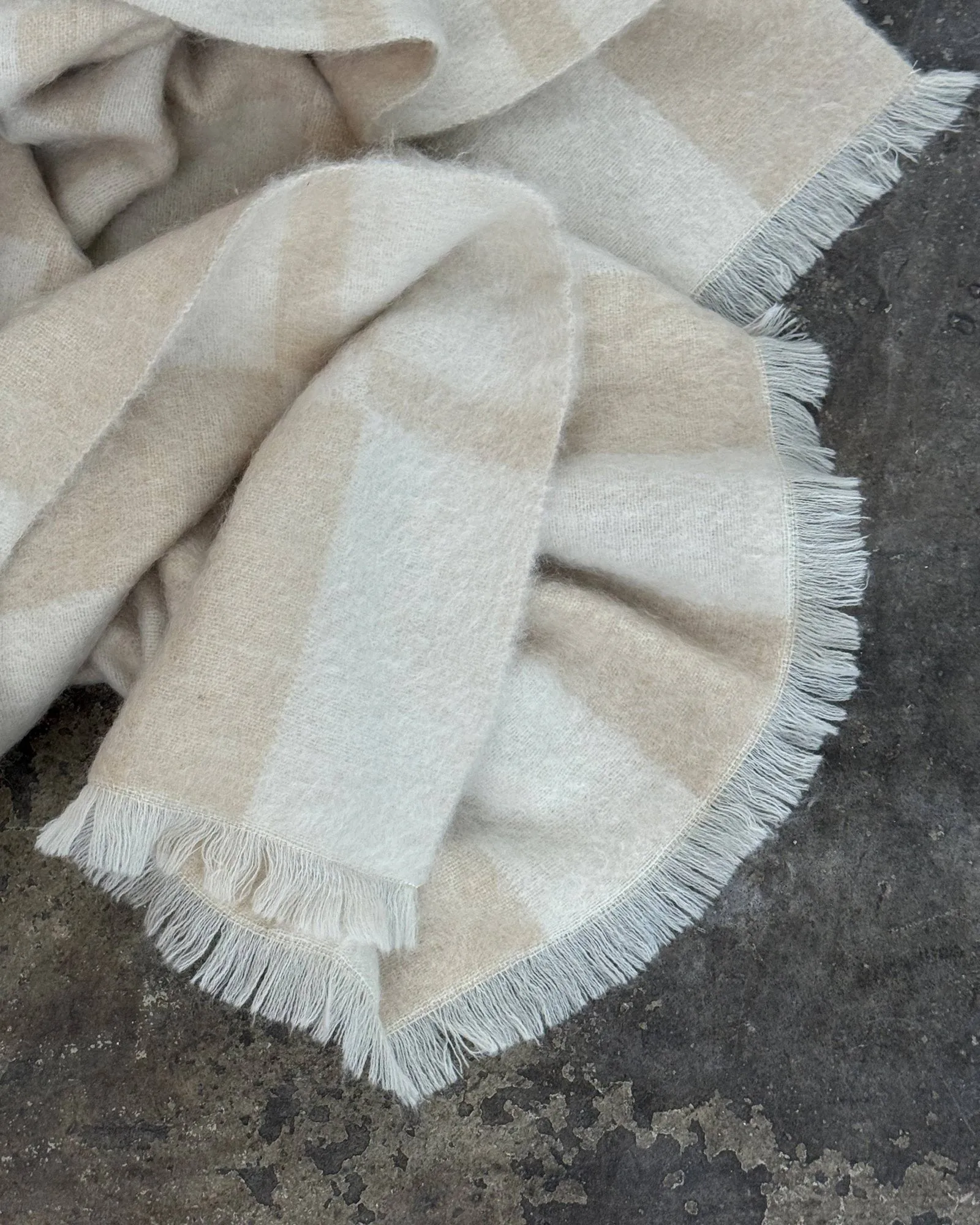 Hallin κουβέρτα mohair, Beige-εκρού, 130x170 εκ. Tinted