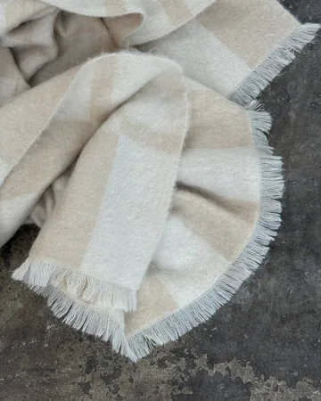 Hallin κουβέρτα mohair - Beige-εκρού, 130x170 εκ. - Tinted