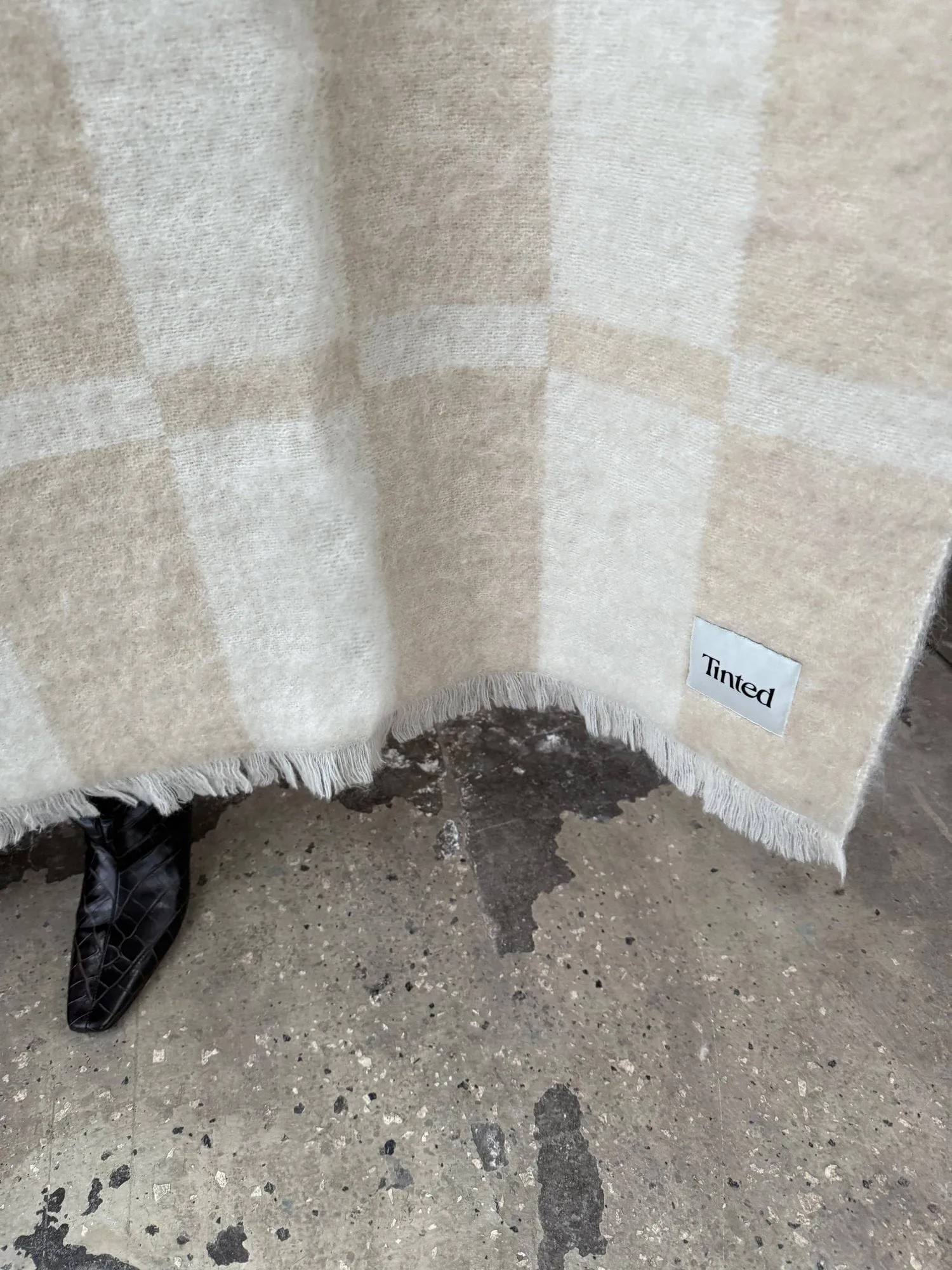 Hallin κουβέρτα mohair, Beige-εκρού, 130x170 εκ. Tinted