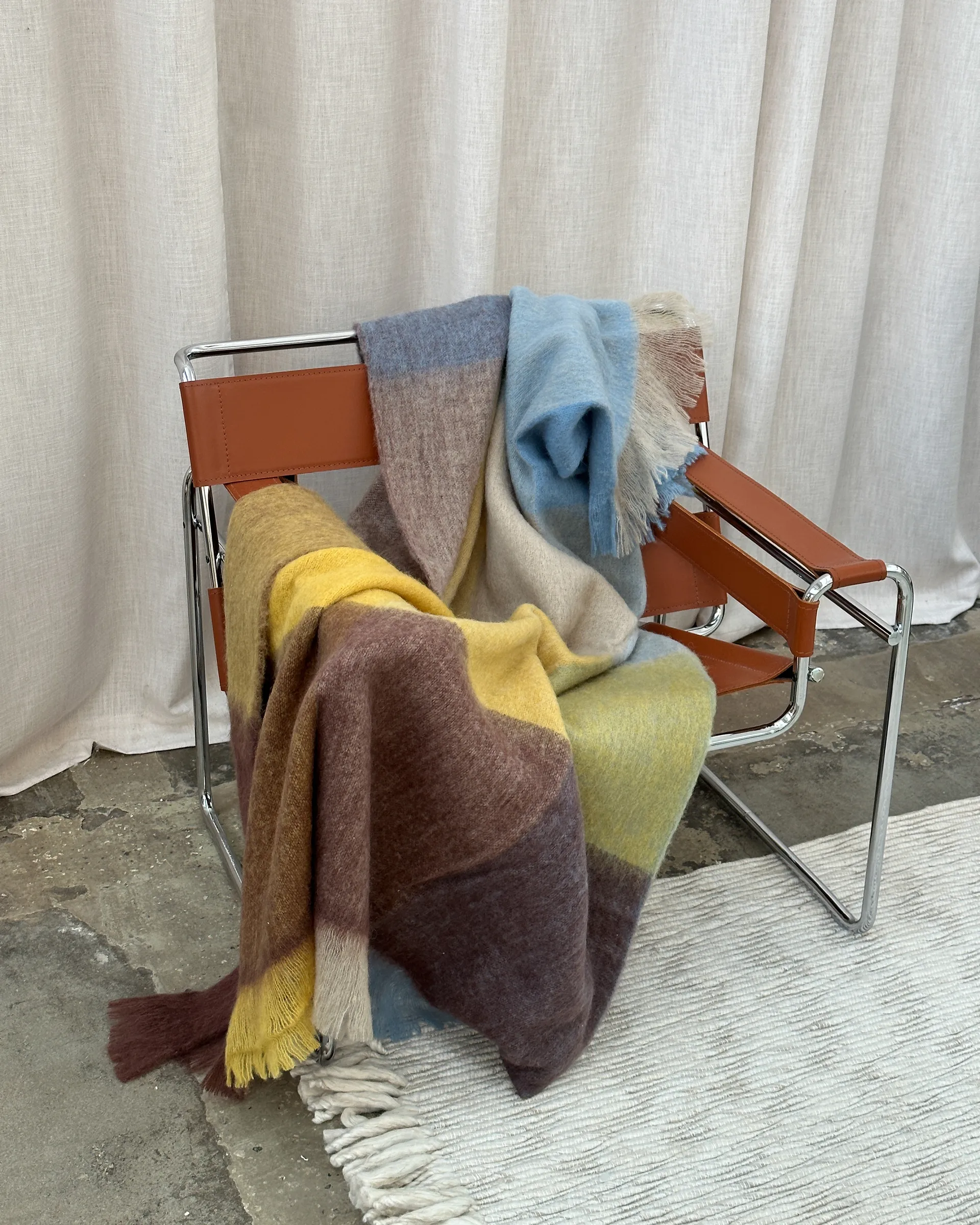 Lovstrand μάλλινο ριχτάρι 130x170 cm, Brown-multi Tinted