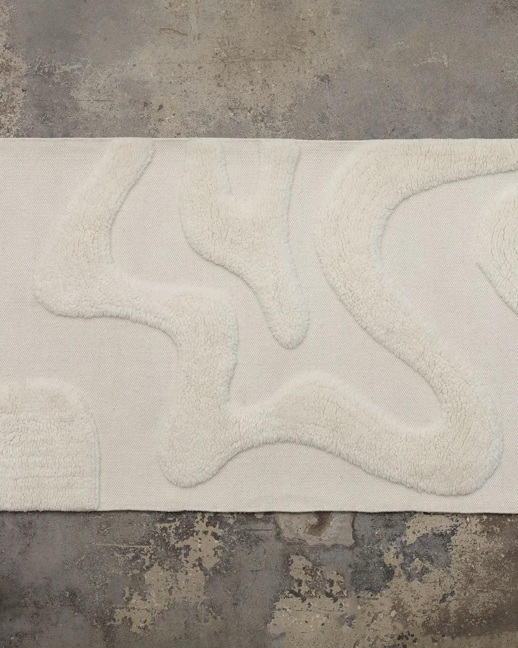 Norlander μάλλινο χαλί 80x350 cm, White Tinted