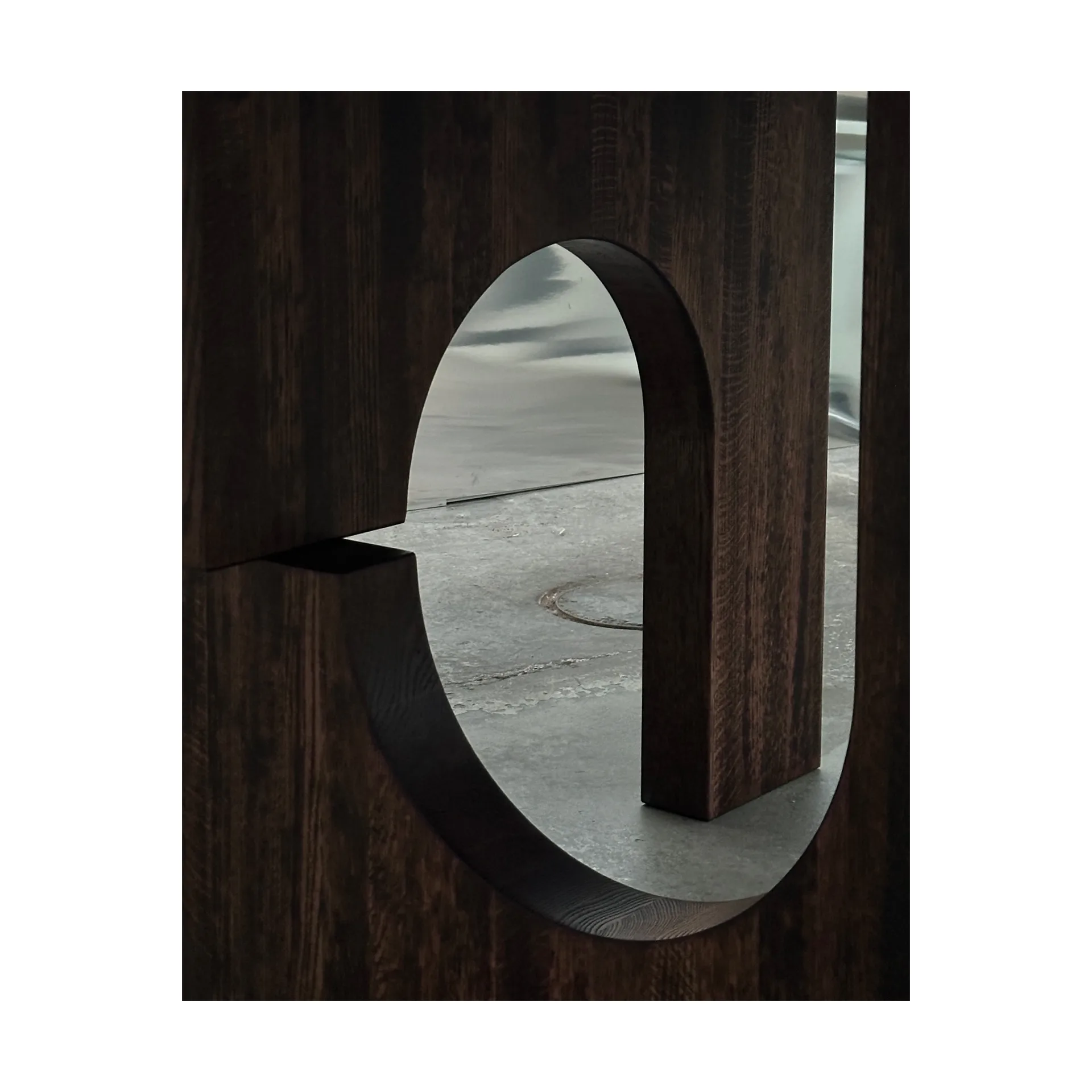 Sanders τραπεζαρία Ø160 εκ., Σκούρα βαμμένη δρυς. Tinted