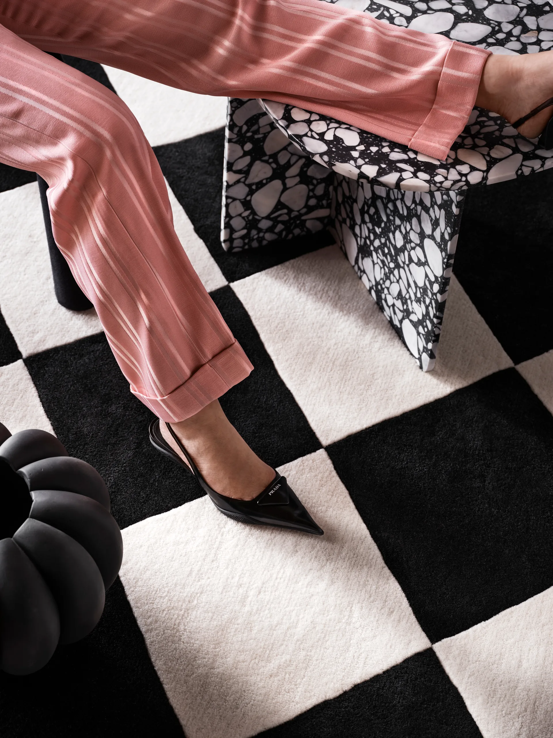 Tenman μάλλινο χαλί 250x350 cm, Black-white Tinted