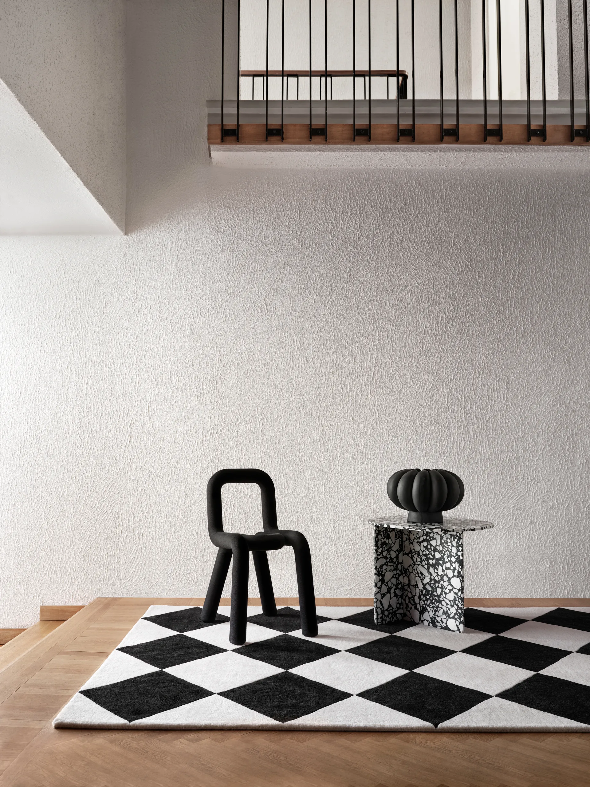 Tenman μάλλινο χαλί 250x350 cm, Black-white Tinted