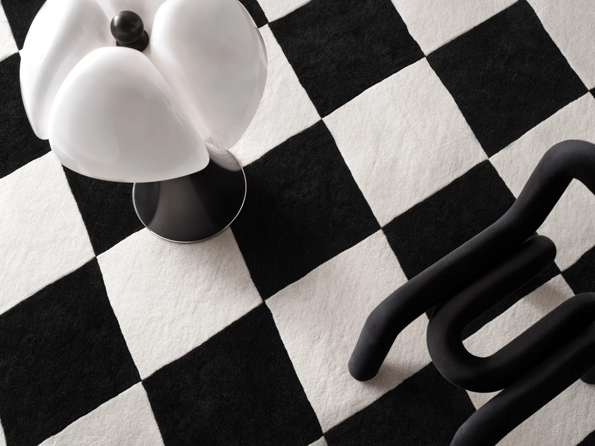 Tenman μάλλινο χαλί 250x350 cm, Black-white Tinted