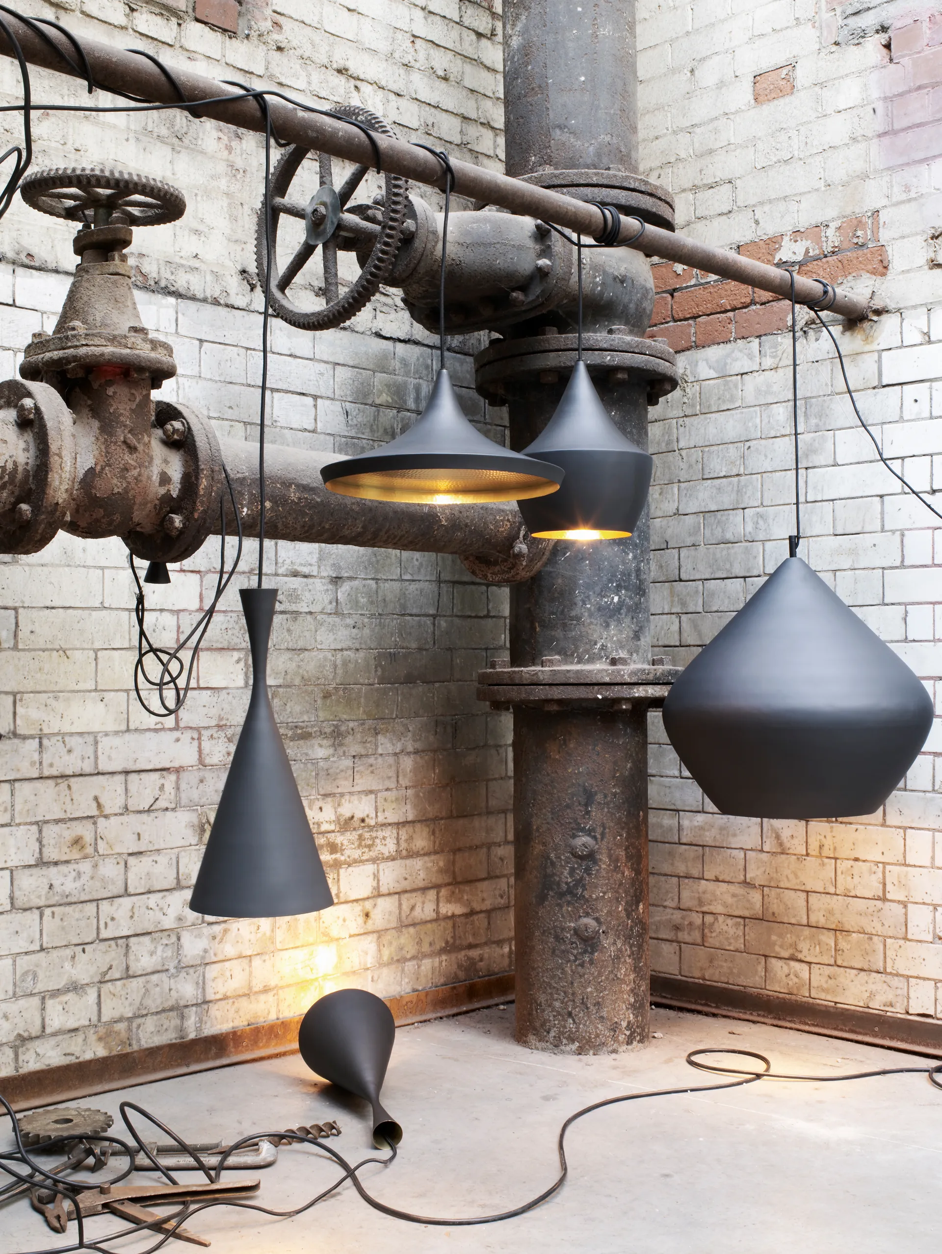 Beat Fat κρεμαστό LED Ø30 cm, Black Tom Dixon