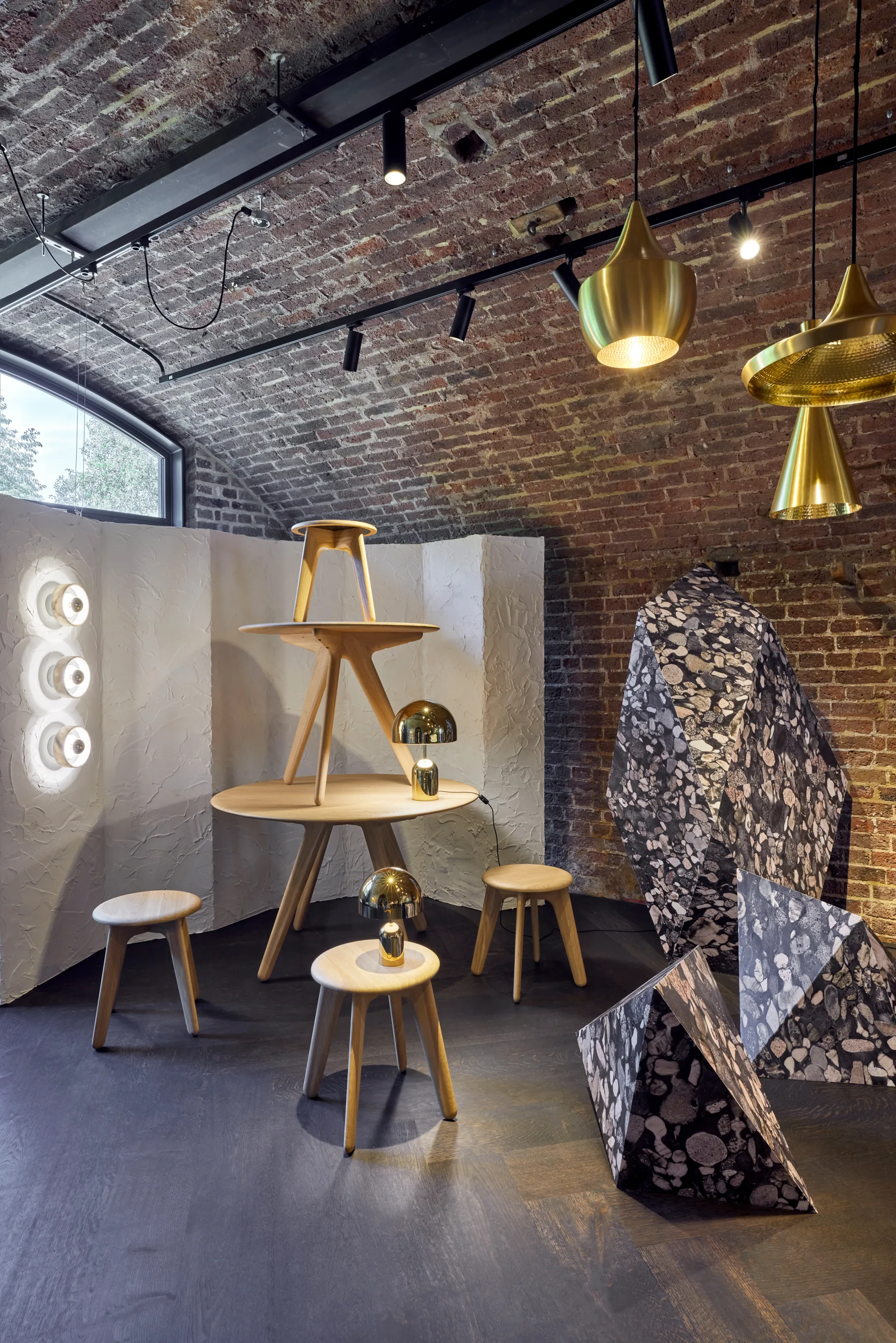 Beat Tall κρεμαστό φωτιστικό, Brass Tom Dixon