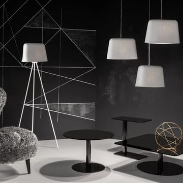 Flash τραπεζάκι 30x50 cm - Μαύρο γυαλί καθρέφτη - μαύρο στήριγμα - Tom Dixon