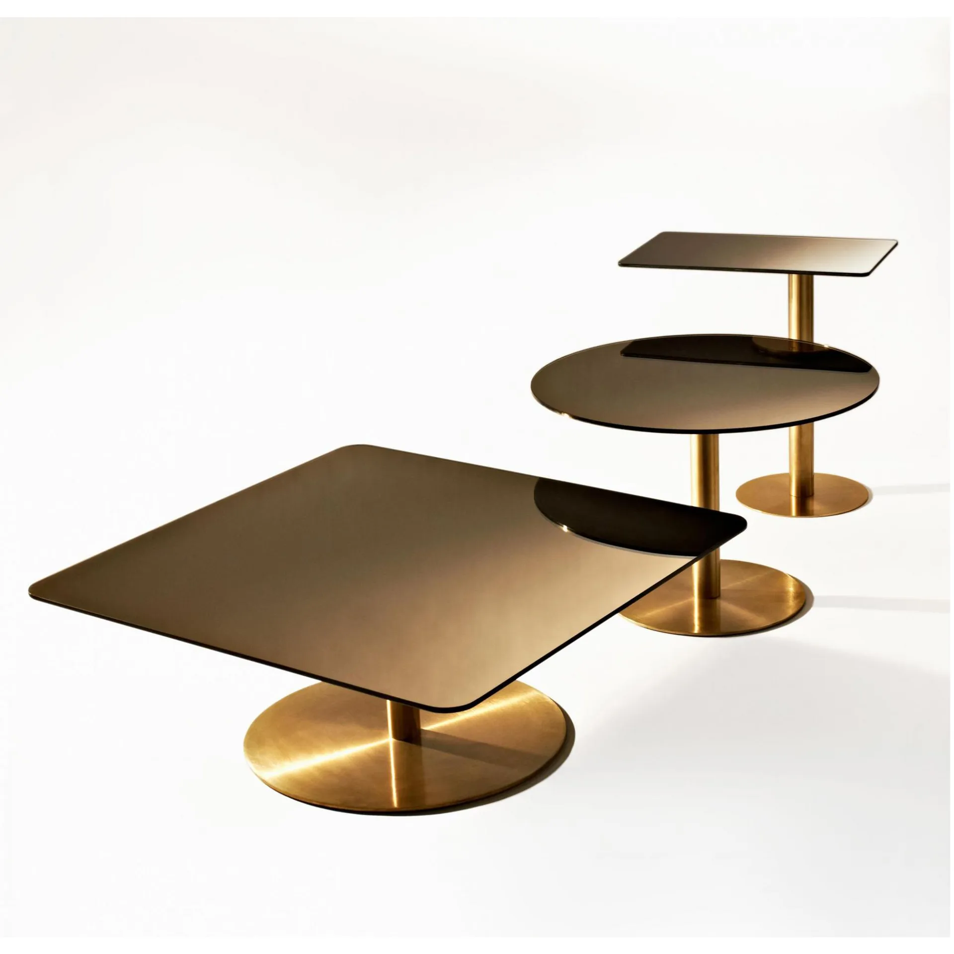 Flash τραπεζάκι 30x50 cm, Copper-brass stand Tom Dixon