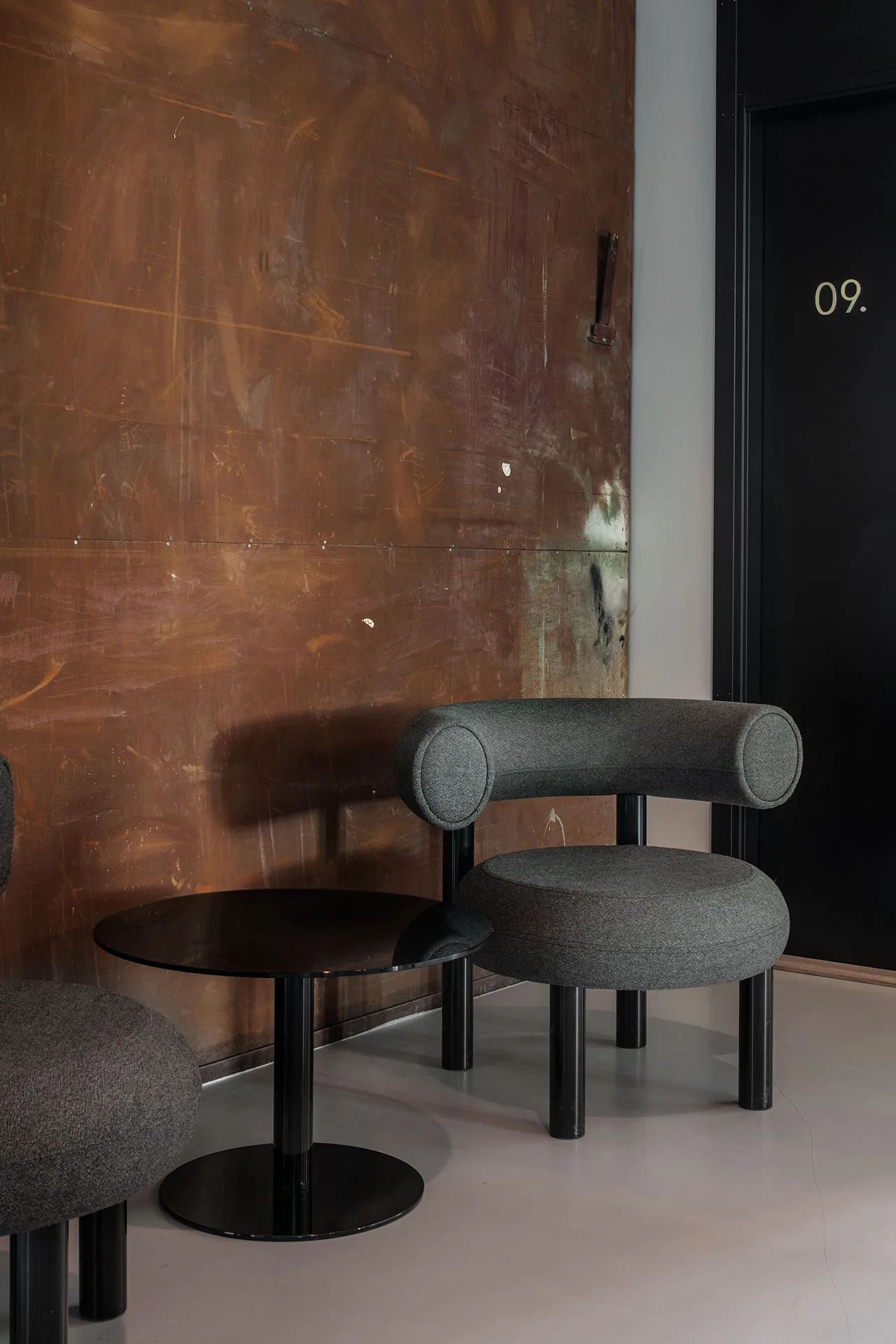 Flash τραπέζι σαλονιού Ø60 cm, Μαύρο-μαύρο στήριγμα Tom Dixon