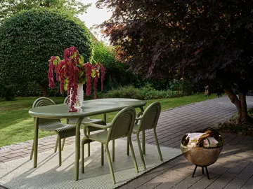 Groove Obround τραπέζι φαγητού - Moss, 86x186 εκ. - Tom Dixon