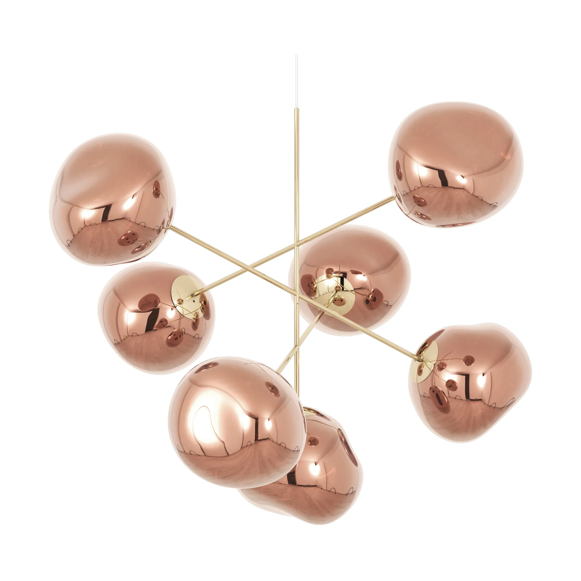 Melt Chandelier large πολυέλαιος LED 196 cm, Copper Tom Dixon