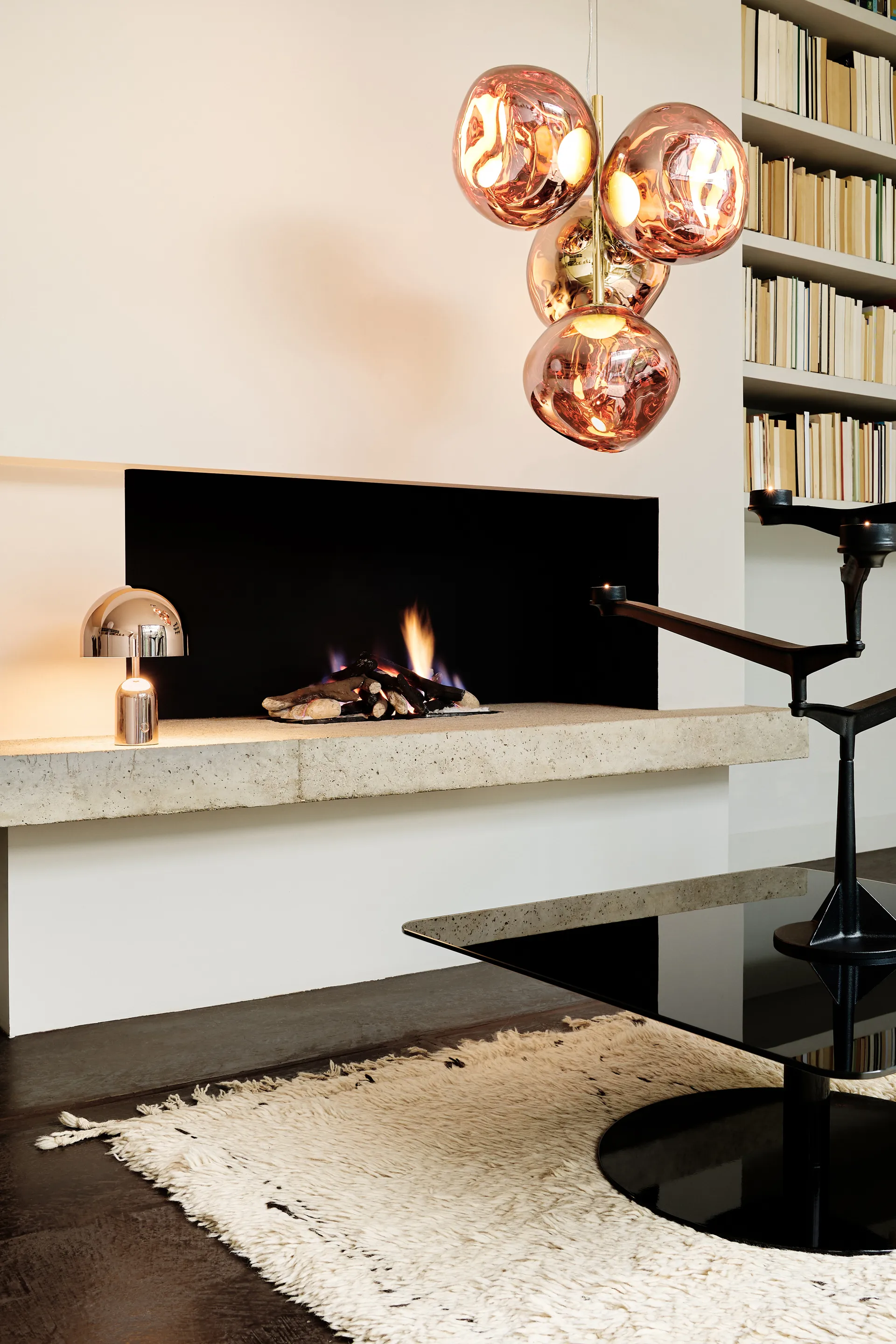 Melt Chandelier large πολυέλαιος LED 196 cm, Copper Tom Dixon