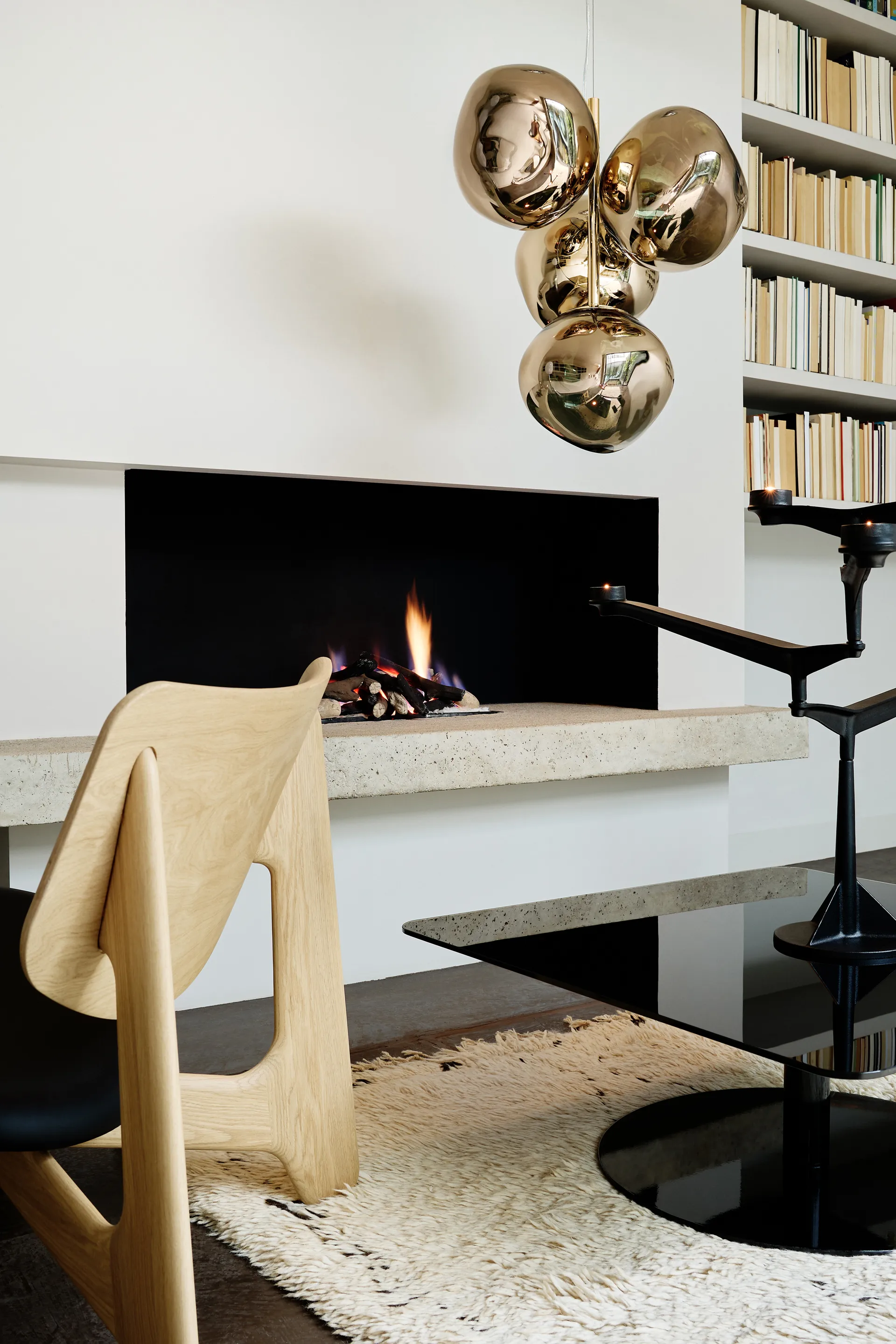 Melt Chandelier large πολυέλαιος LED 196 cm, Gold Tom Dixon