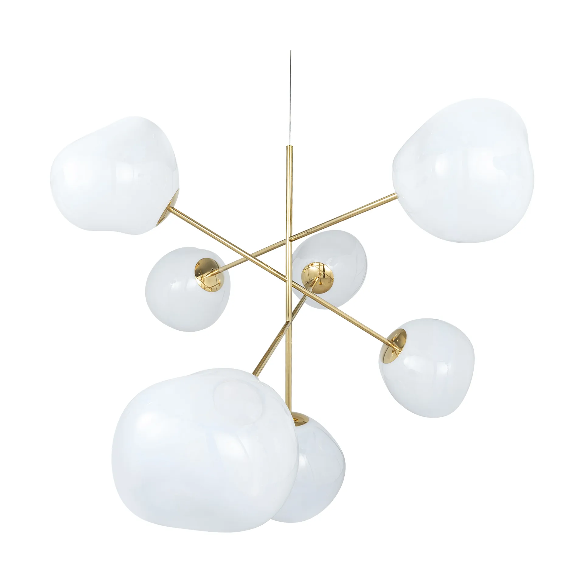 Melt Chandelier large πολυέλαιος LED 196 cm, Opal-gold Tom Dixon