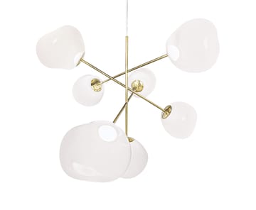 Melt Chandelier large πολυέλαιος LED 196 cm - Opal-gold - Tom Dixon