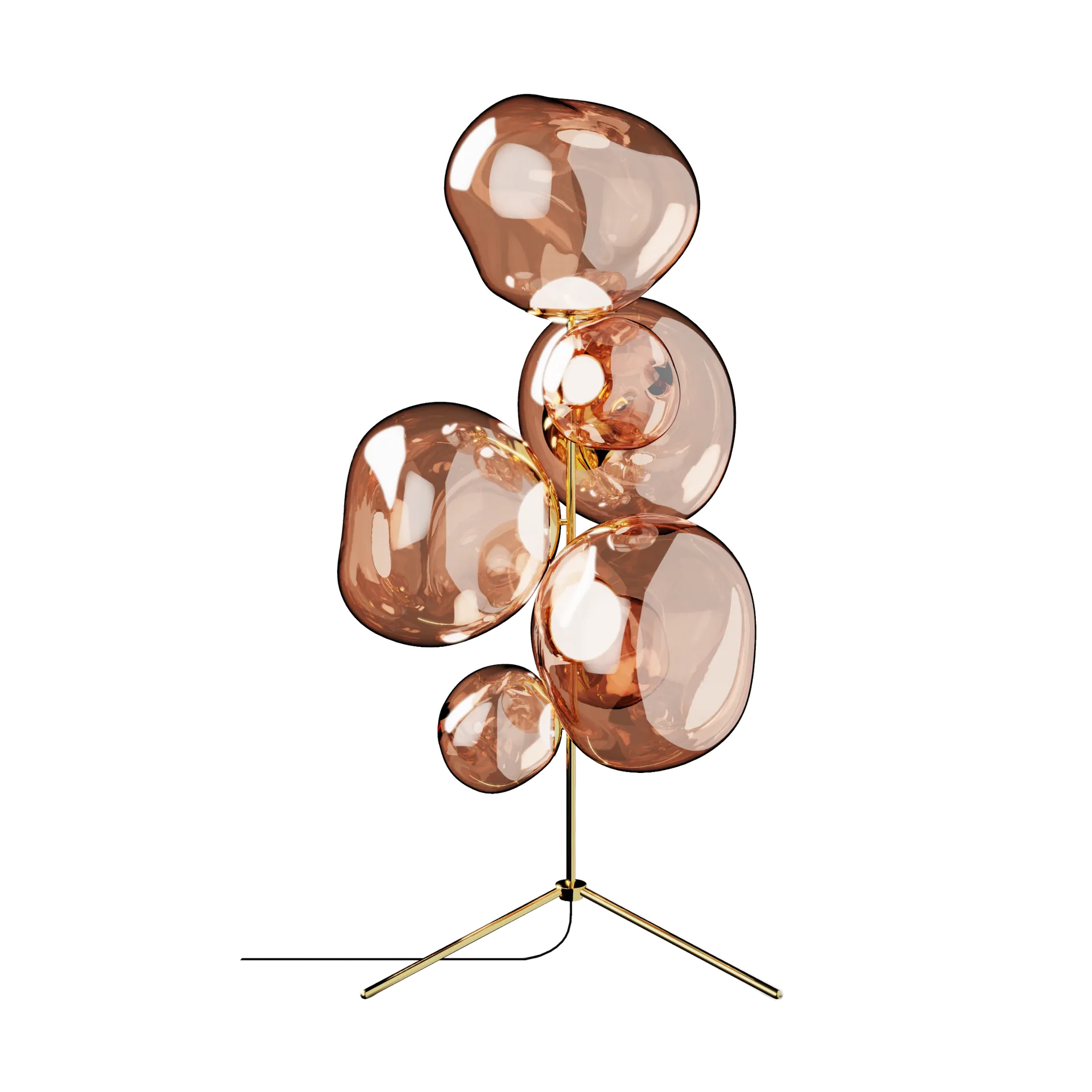 Melt Chandelier φωτιστικό δαπέδου LED 175 cm, Copper Tom Dixon
