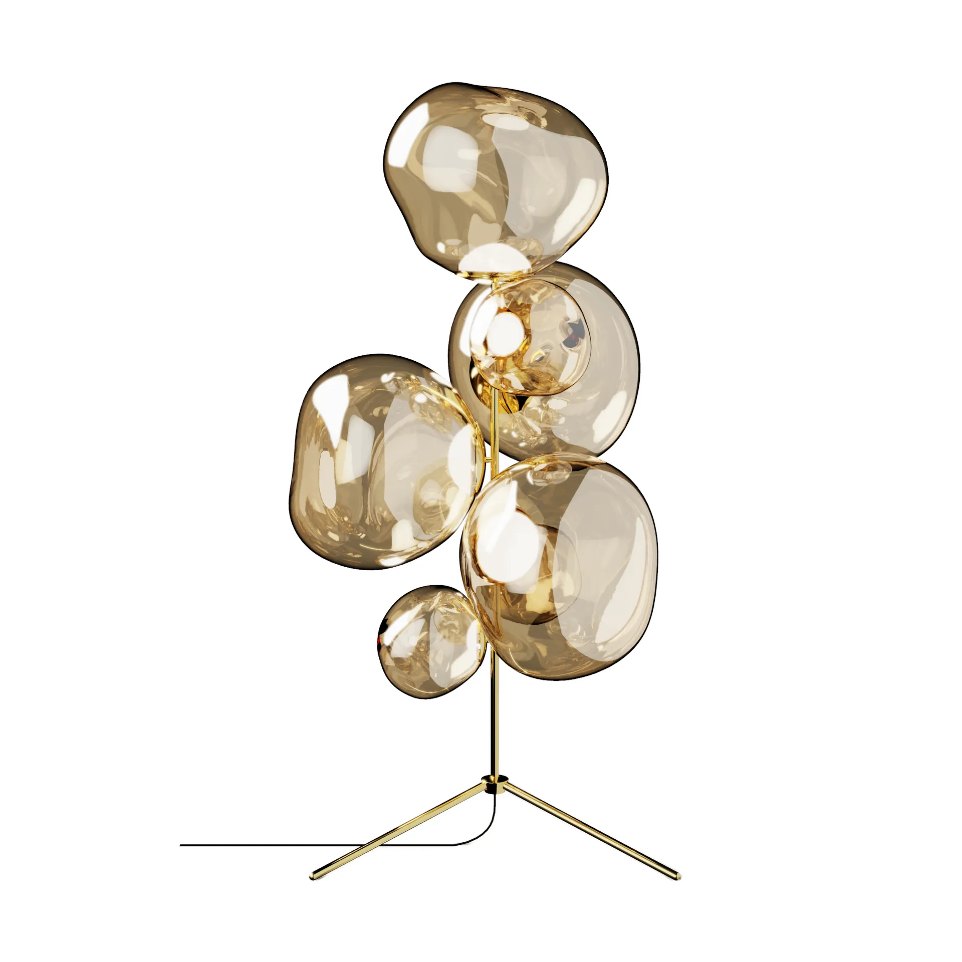 Melt Chandelier φωτιστικό δαπέδου LED 175 cm, Gold Tom Dixon