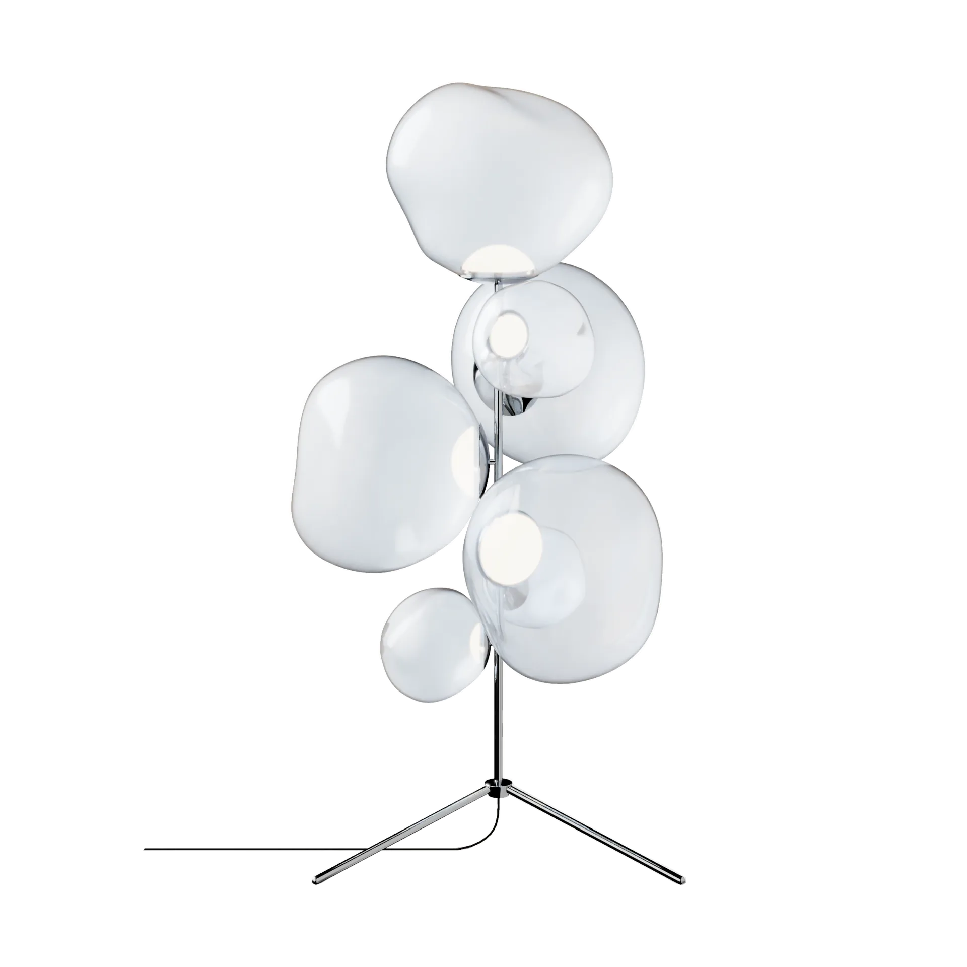 Melt Chandelier φωτιστικό δαπέδου LED 175 cm, Opal-silver Tom Dixon