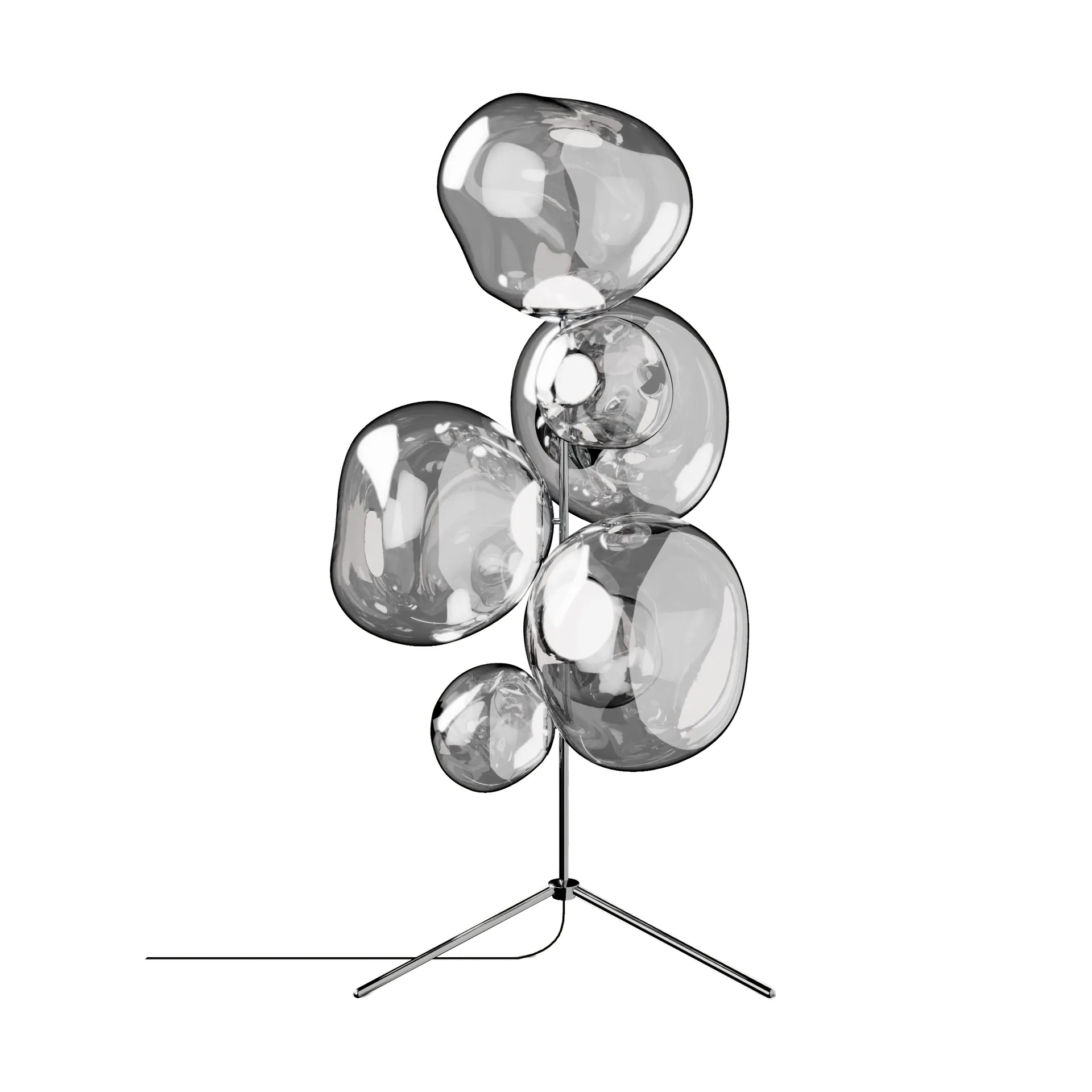 Melt Chandelier φωτιστικό δαπέδου LED 175 cm, Silver Tom Dixon