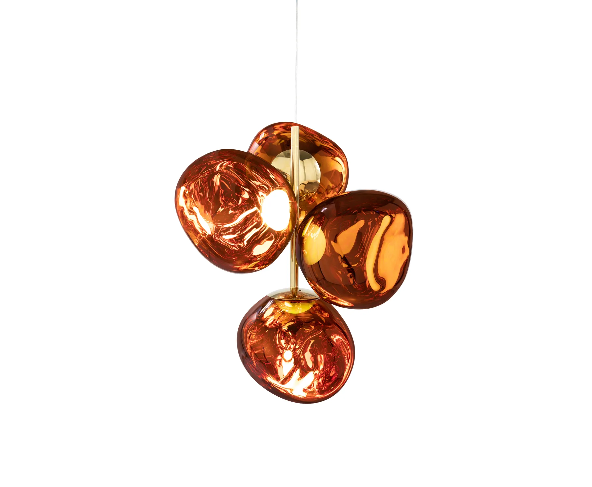 Melt Chandelier mini πολυέλαιος LED 63,4 cm, Copper Tom Dixon