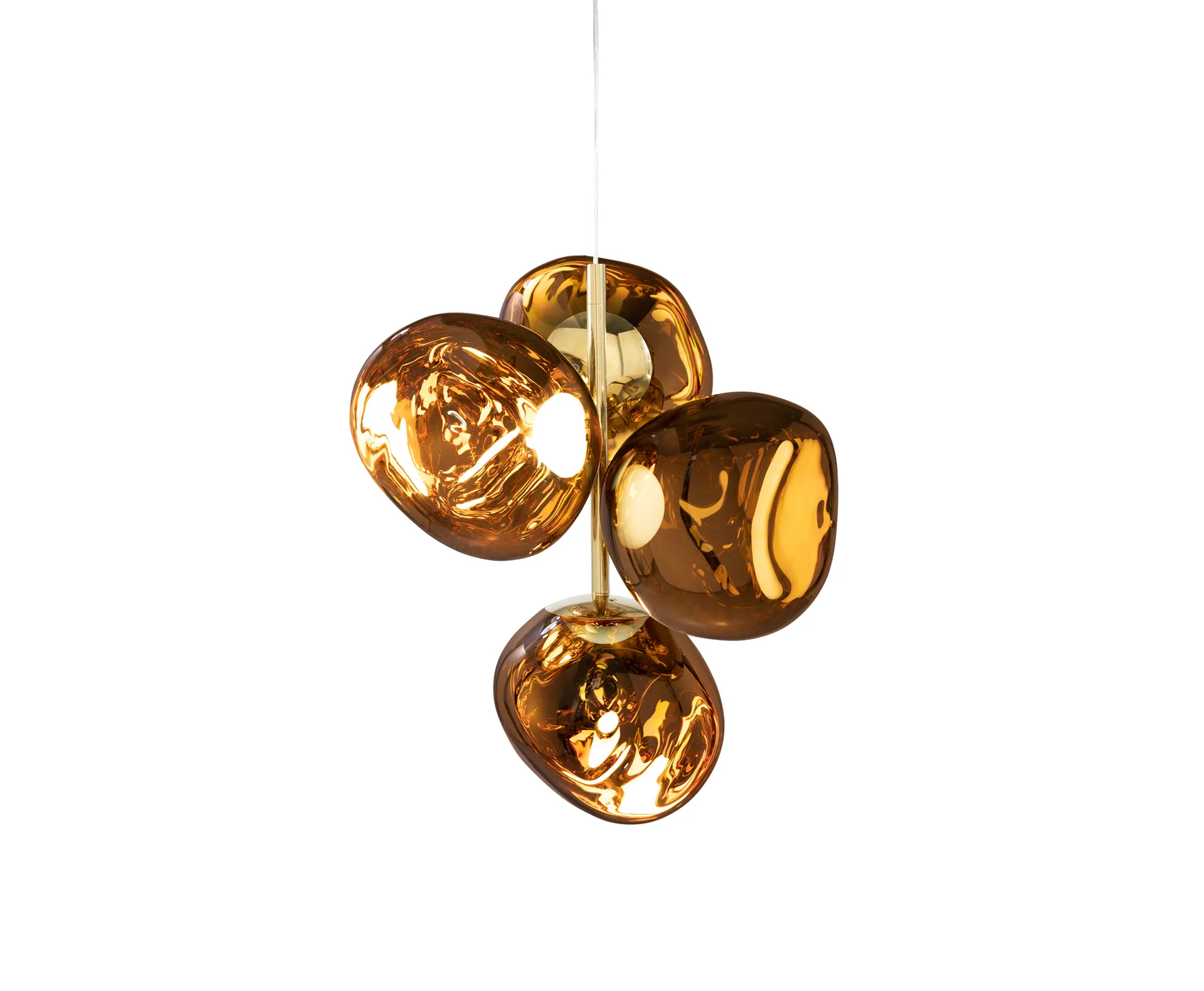 Melt Chandelier mini πολυέλαιος LED 63,4 cm, Gold Tom Dixon