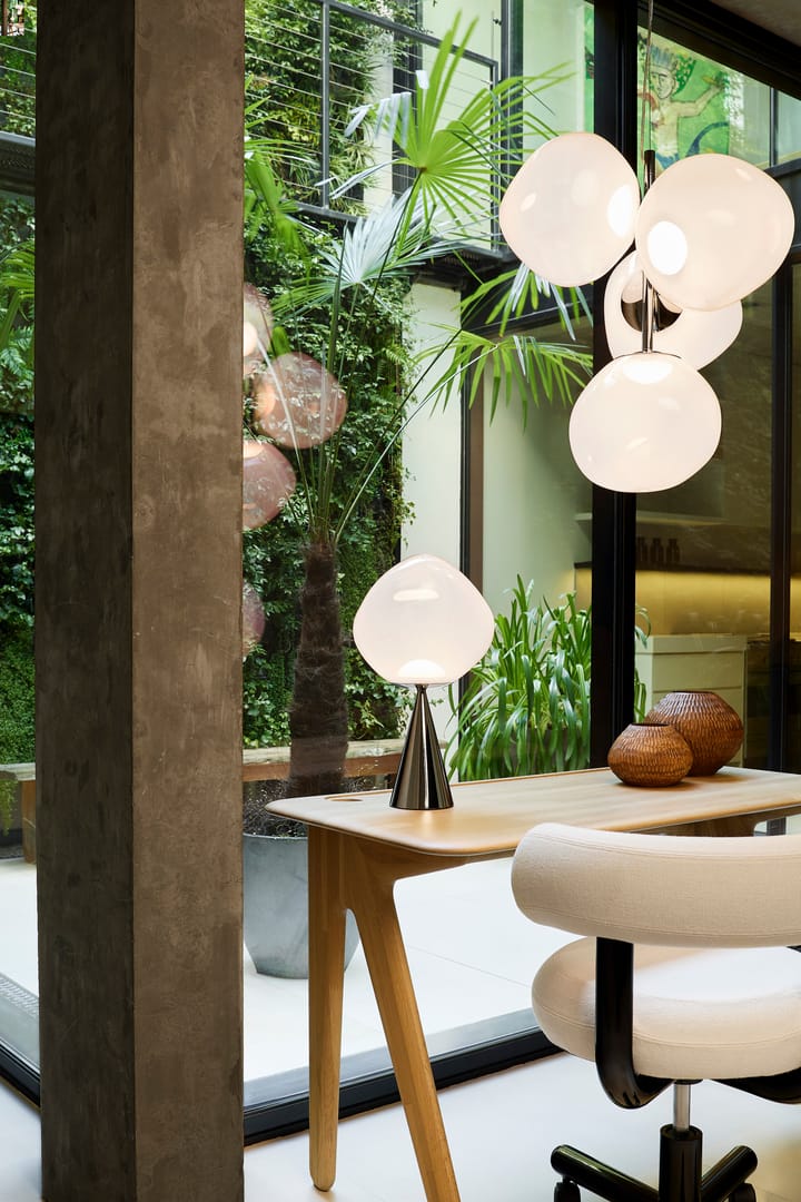 Melt Chandelier mini πολυέλαιος LED 63,4 cm, Opal-silver Tom Dixon