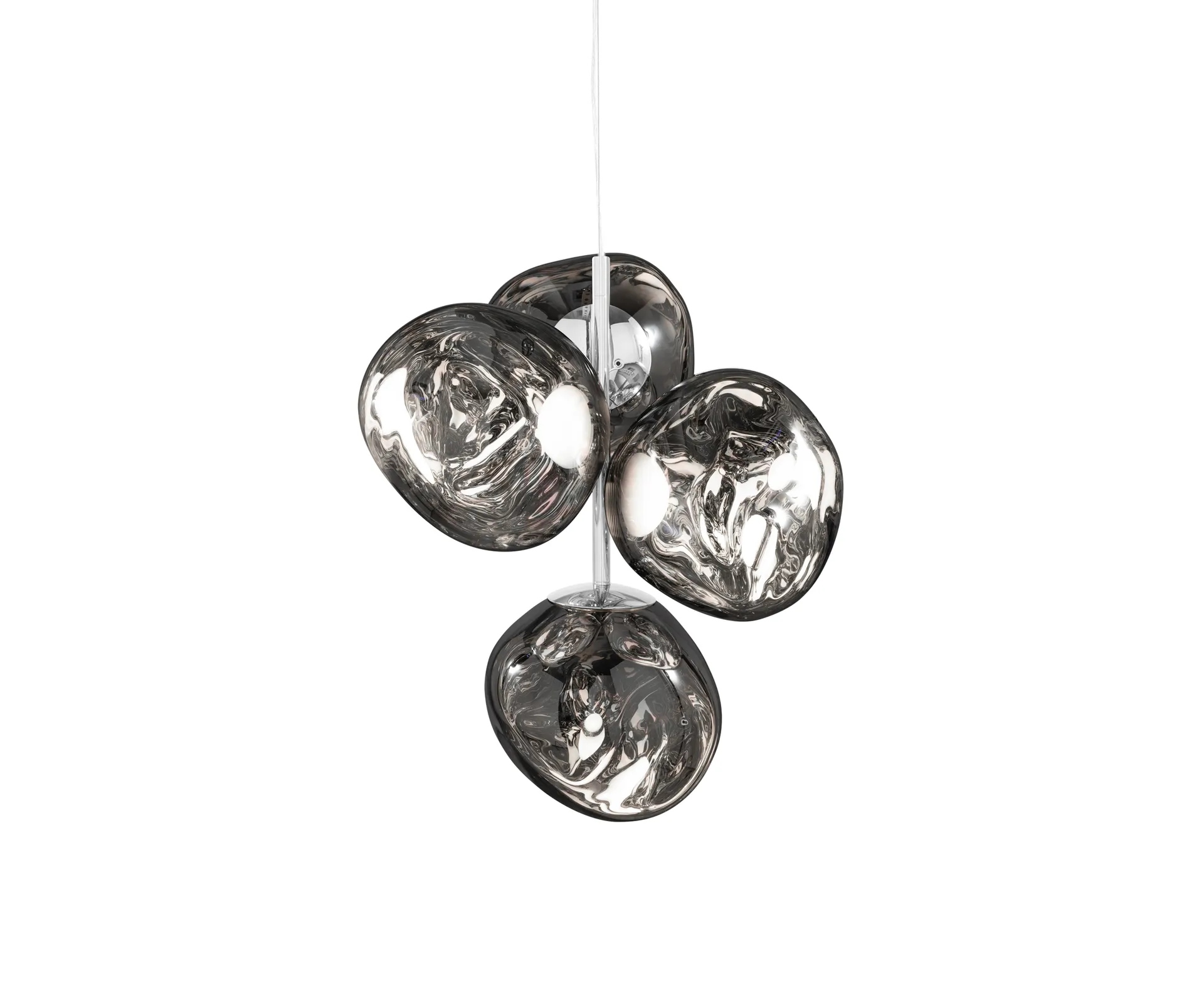 Melt Chandelier mini πολυέλαιος LED 63,4 cm, Silver Tom Dixon