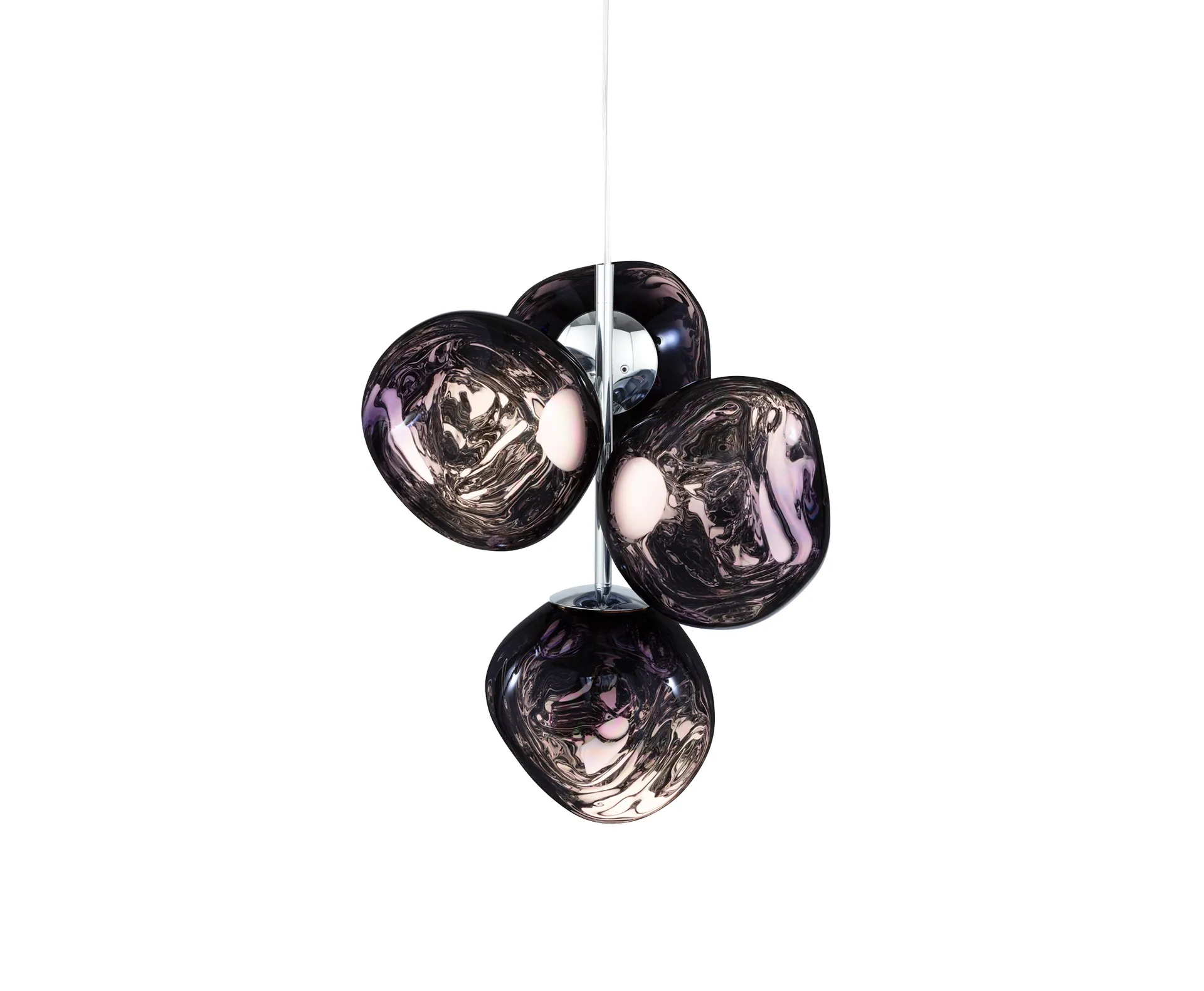 Melt Chandelier mini πολυέλαιος LED 63,4 cm, Smoke Tom Dixon