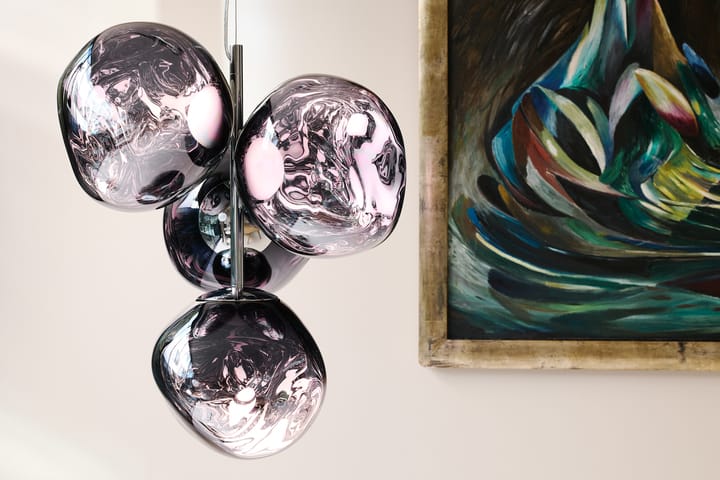 Melt Chandelier mini πολυέλαιος LED 63,4 cm, Smoke Tom Dixon