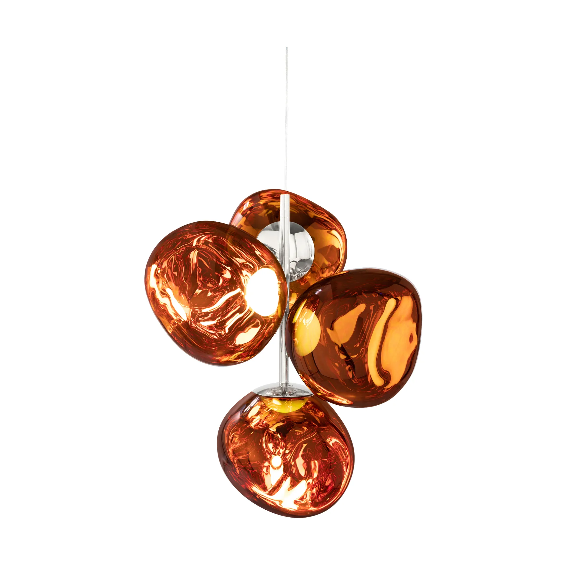 Melt Chandelier small πολυέλαιος LED 103 cm, Copper Tom Dixon