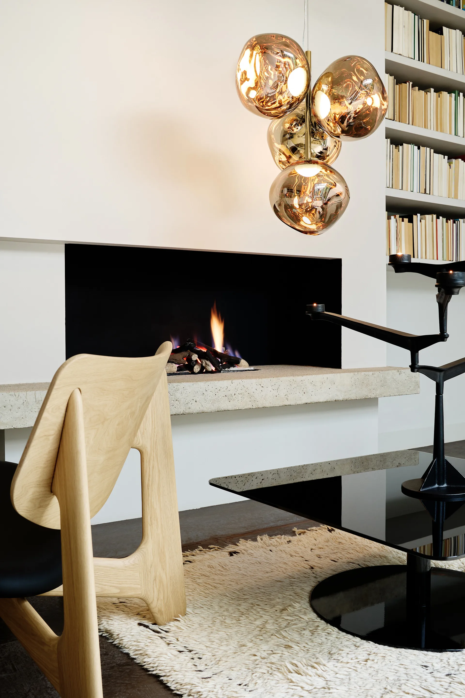 Melt Chandelier small πολυέλαιος LED 103 cm, Gold Tom Dixon