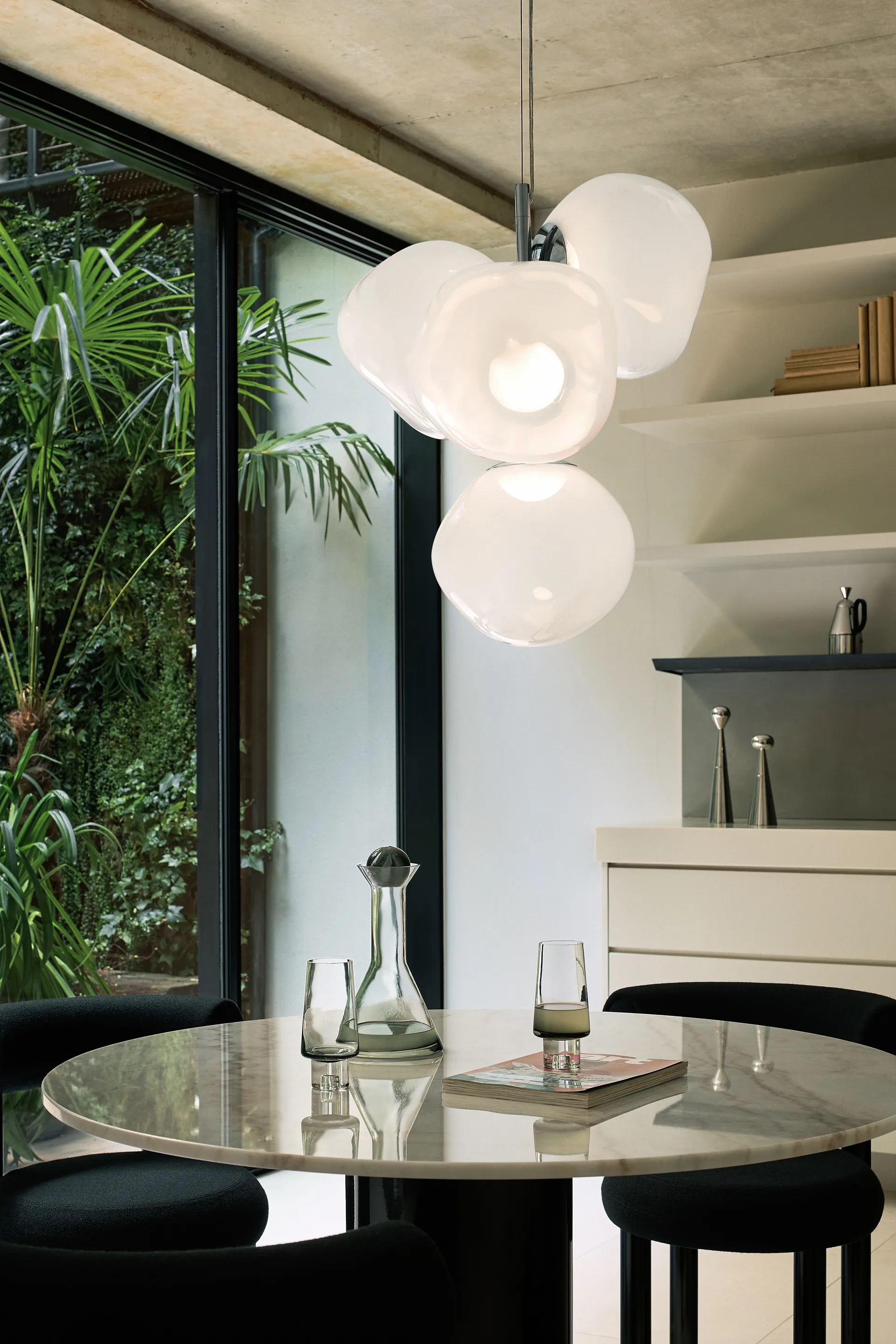 Melt Chandelier small πολυέλαιος LED 103 cm, Opal-gold Tom Dixon