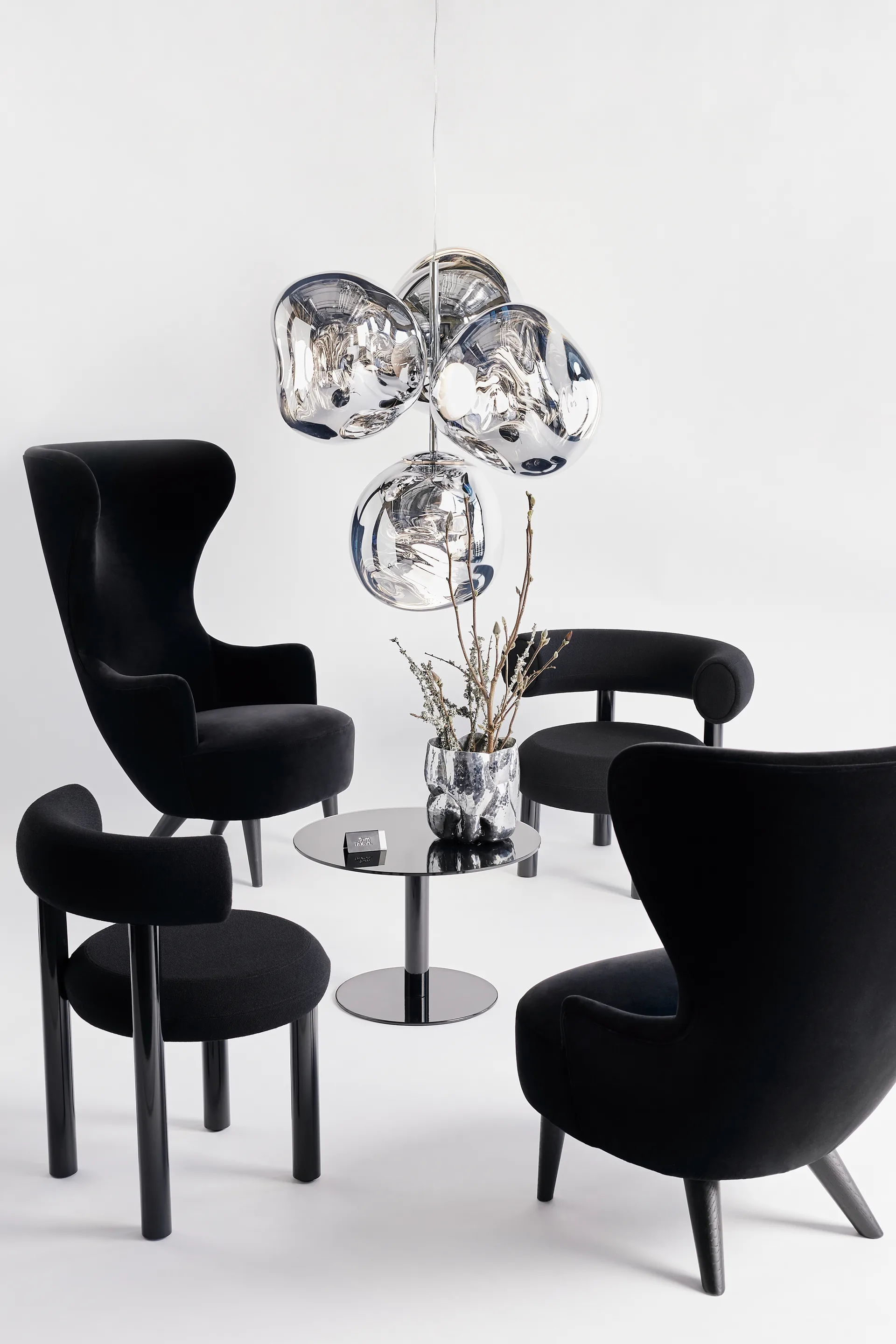 Melt Chandelier small πολυέλαιος LED 103 cm, Silver Tom Dixon