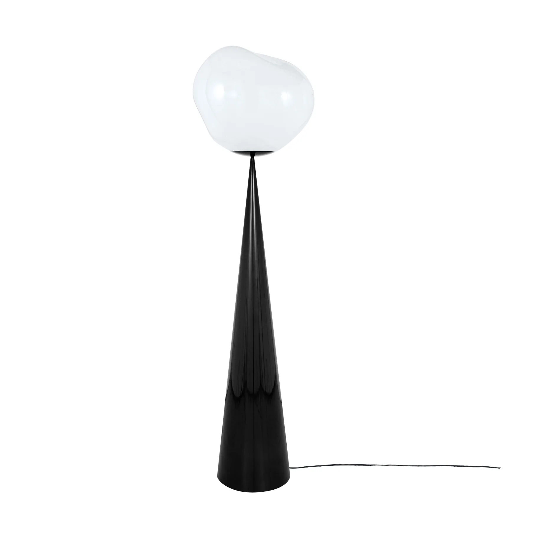 Melt Cone fat επιδαπέδιο φωτιστικό LED 174,5 εκ., Opal-black Tom Dixon