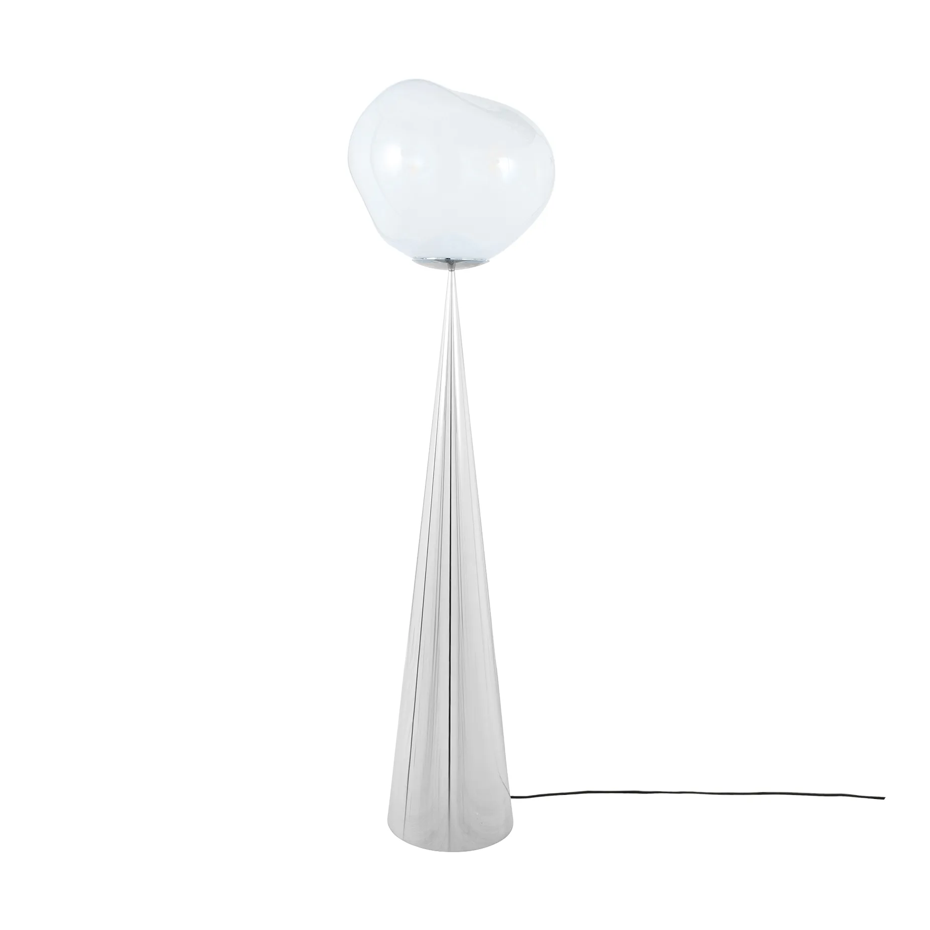 Melt Cone fat επιδαπέδιο φωτιστικό LED 174,5 εκ., Opal-silver Tom Dixon