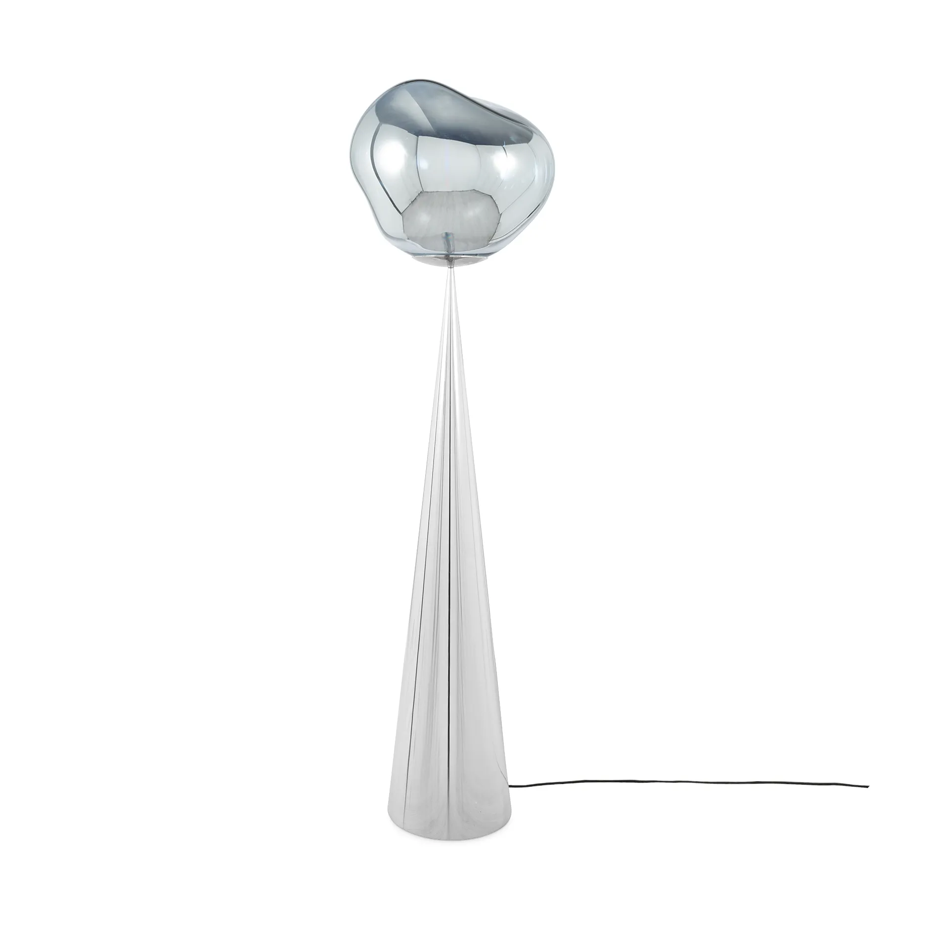 Melt Cone fat επιδαπέδιο φωτιστικό LED 174,5 εκ., Silver-silver Tom Dixon