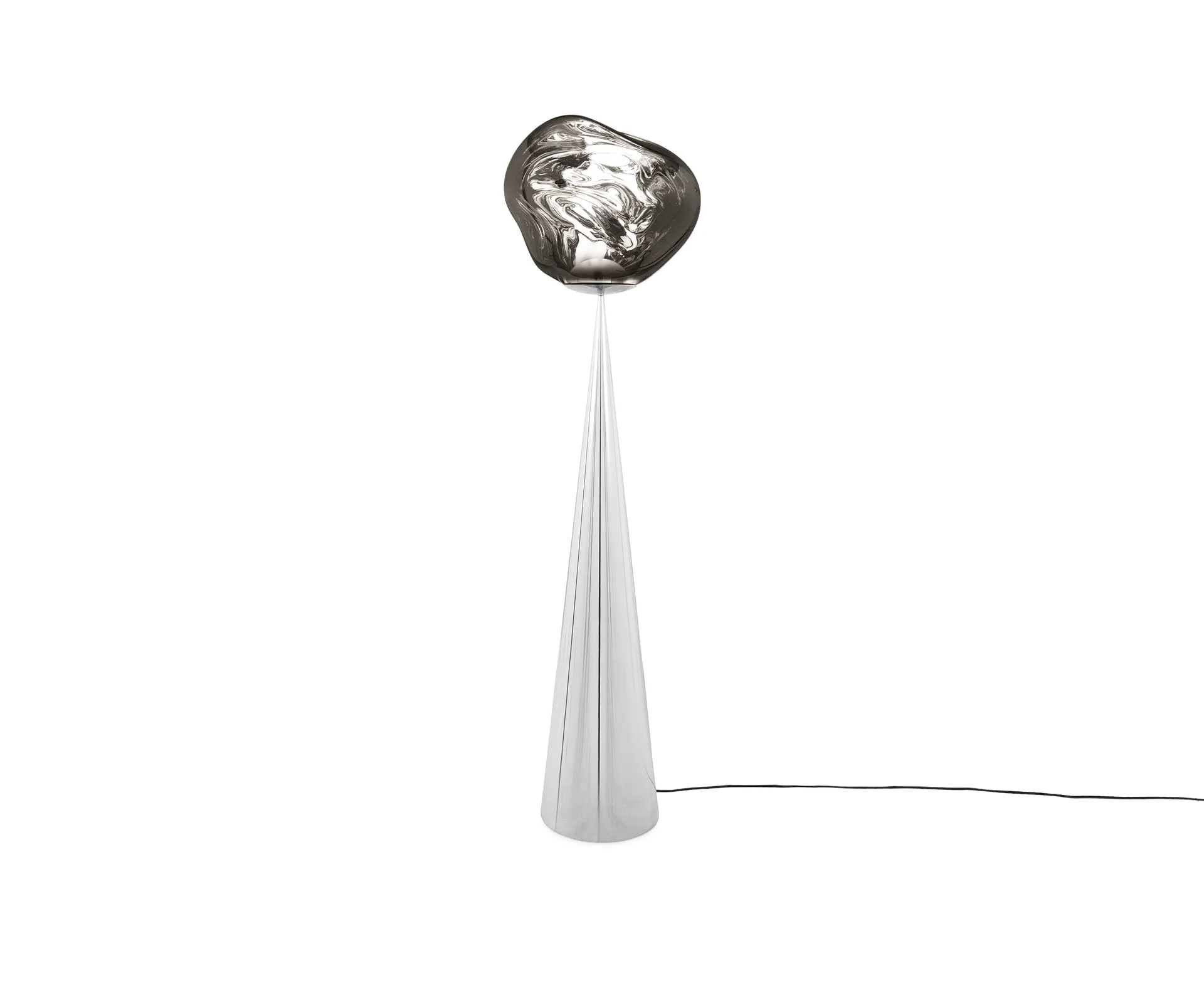 Melt Cone fat επιδαπέδιο φωτιστικό LED 174,5 εκ., Silver-silver Tom Dixon