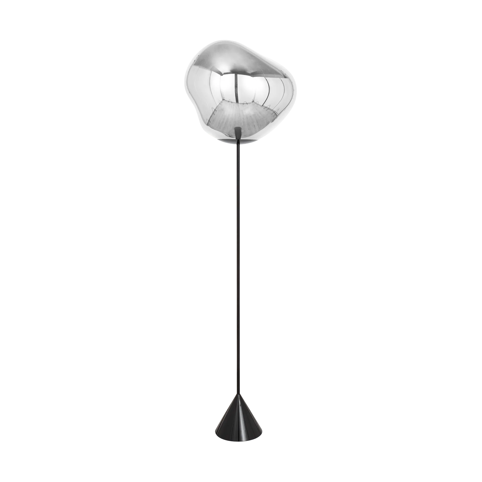 Melt Cone slim επιδαπέδιο φωτιστικό LED 180 cm, Silver Tom Dixon